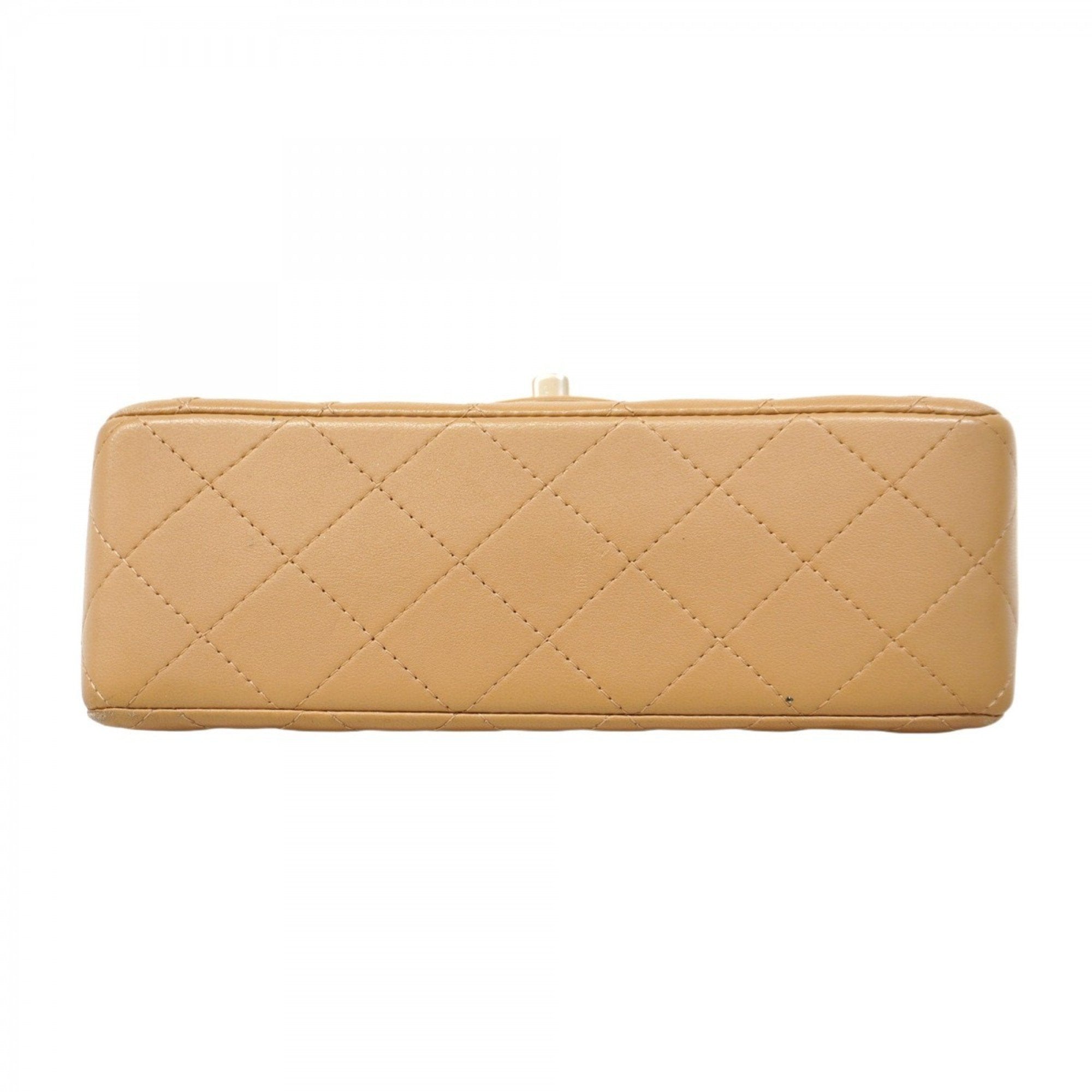 Classic Single Flap Top Handle Bag Quilted Lambskin Mini
