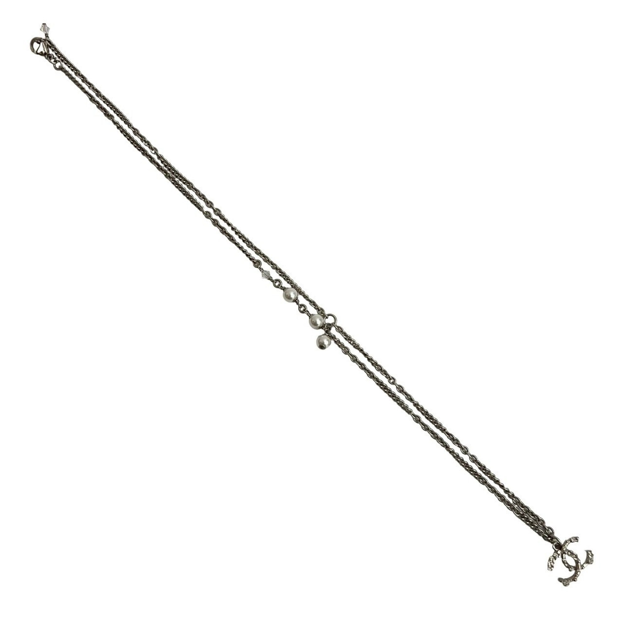 CC Logo Chain Pendant Necklace Sterling Silver