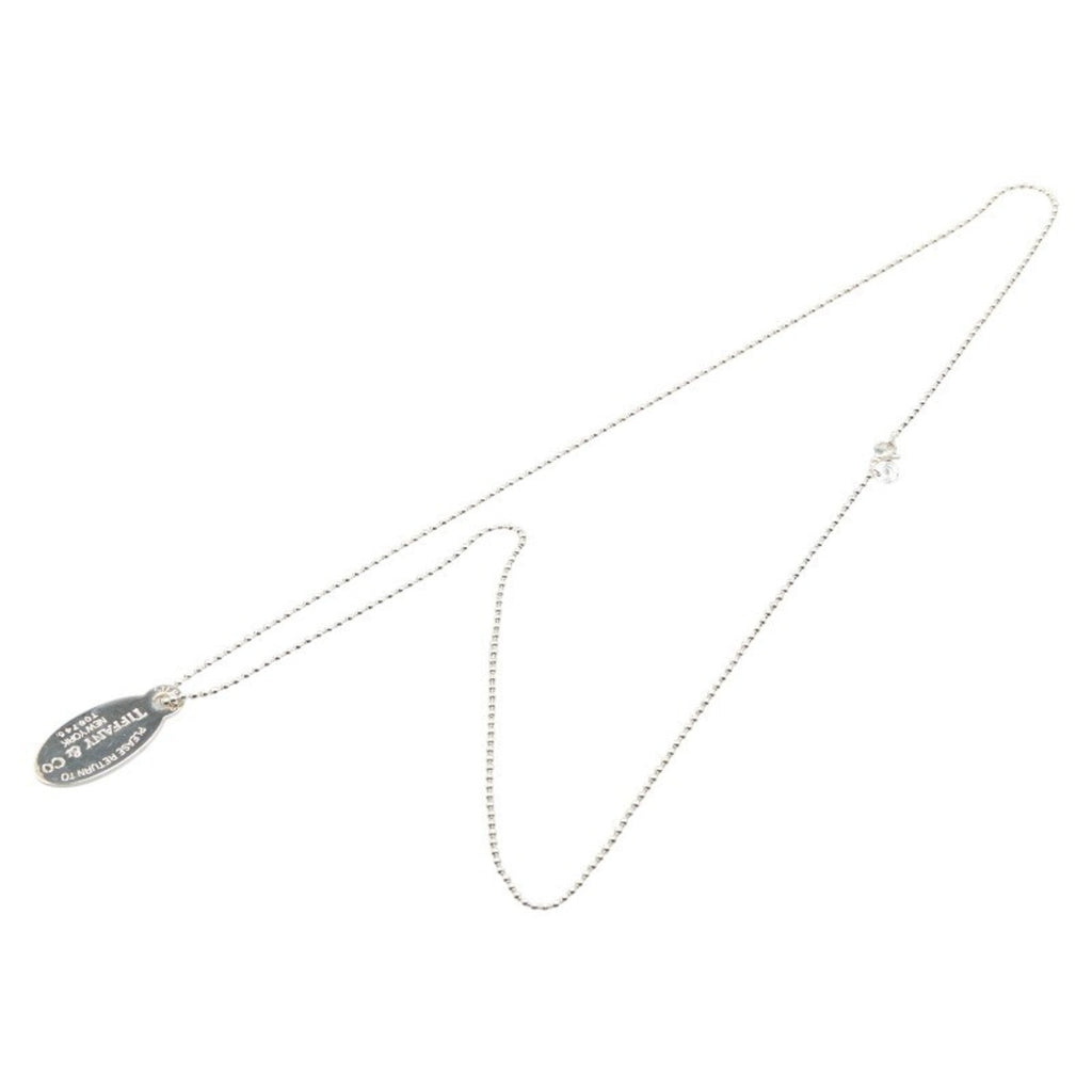 Return To Tiffany Chain Oval Pendant Necklace Sterling Silver