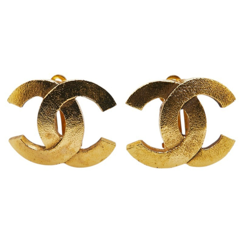 CC Logo Clip-On Earrings Metal Gold-Tone Metal