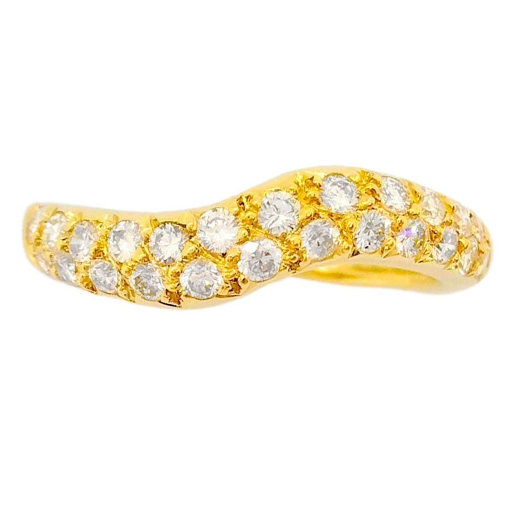 Band Ring 18K Yellow Gold with Diamond