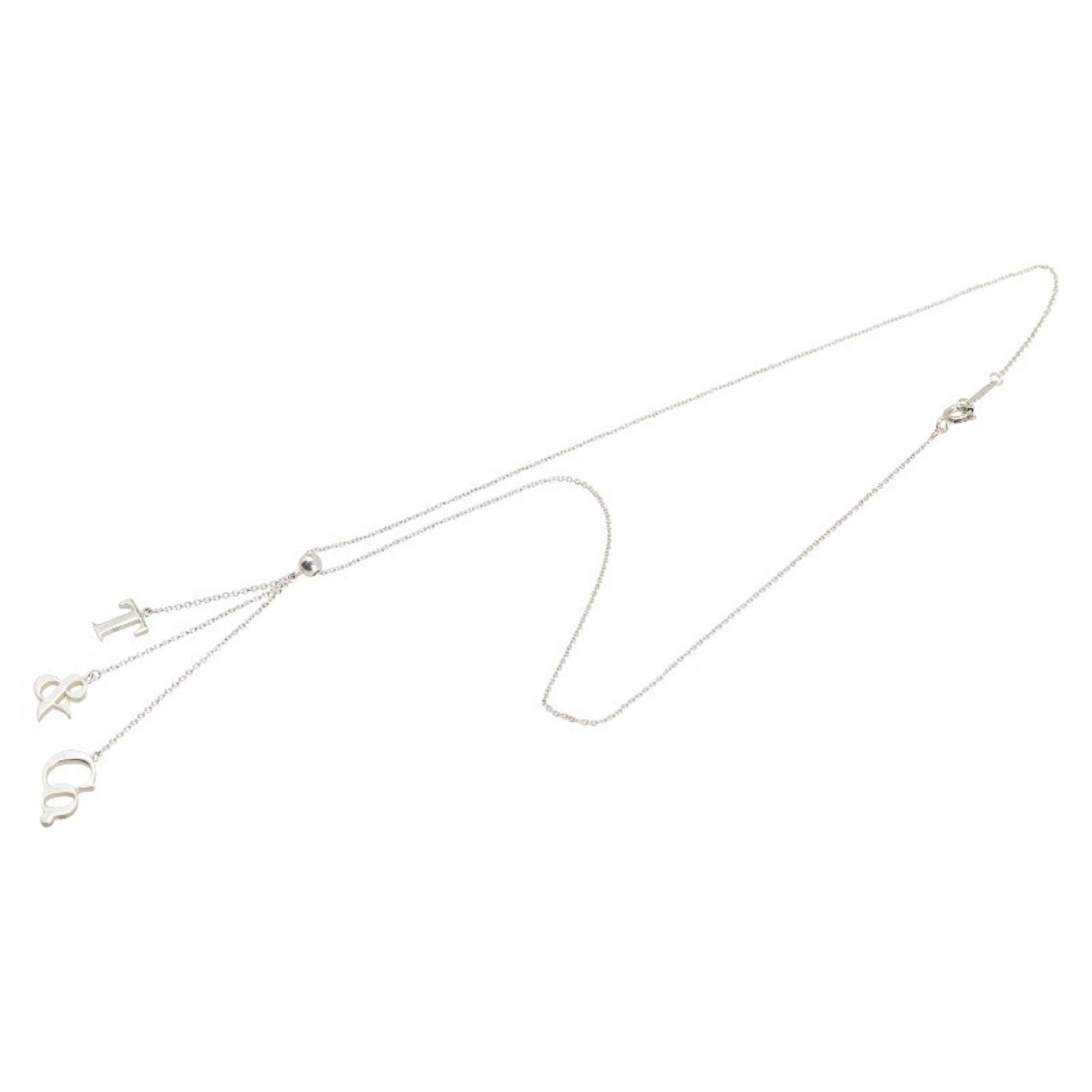 T Pendant Necklace Sterling Silver