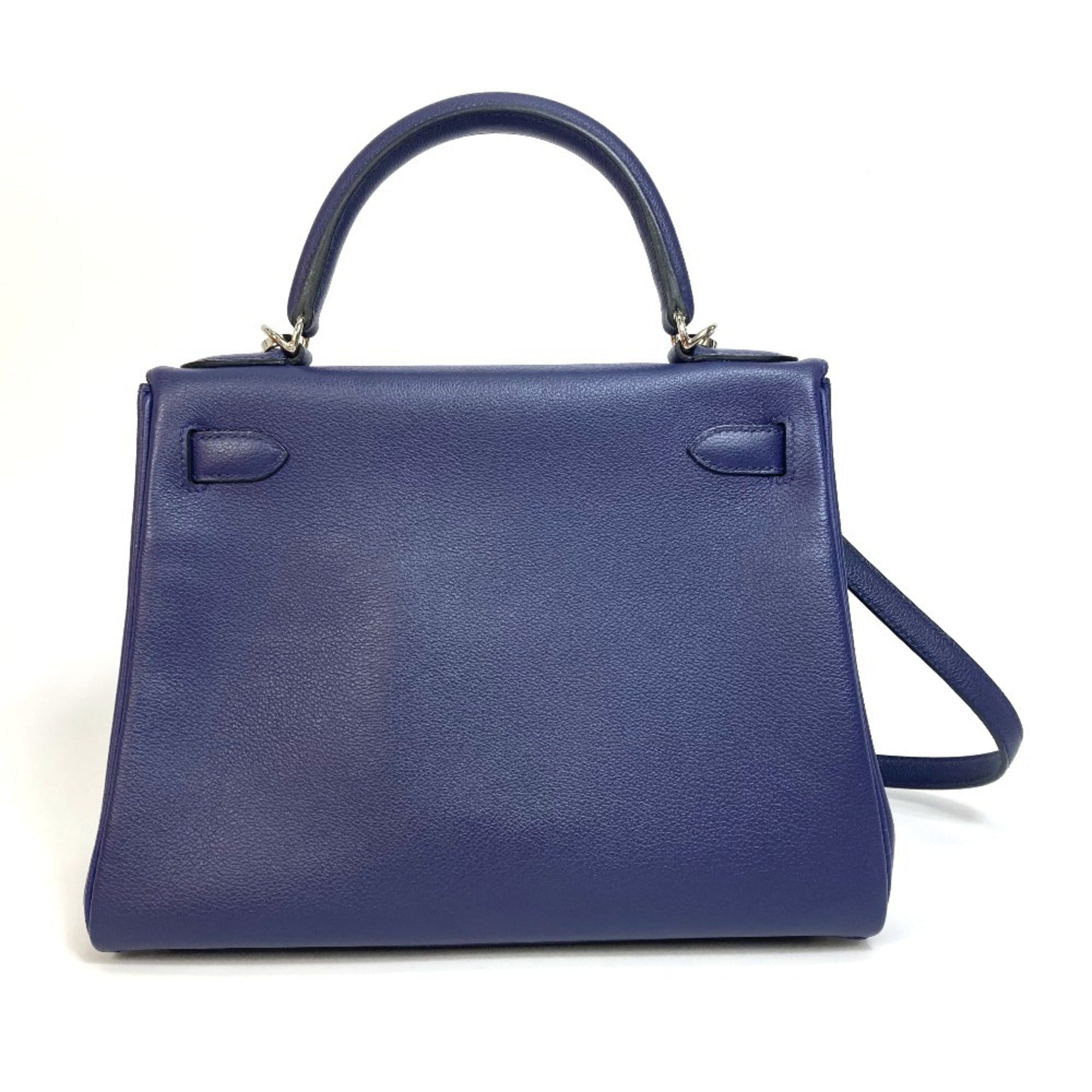Kelly Handbag Verso Evercolor with Palladium Hardware 28