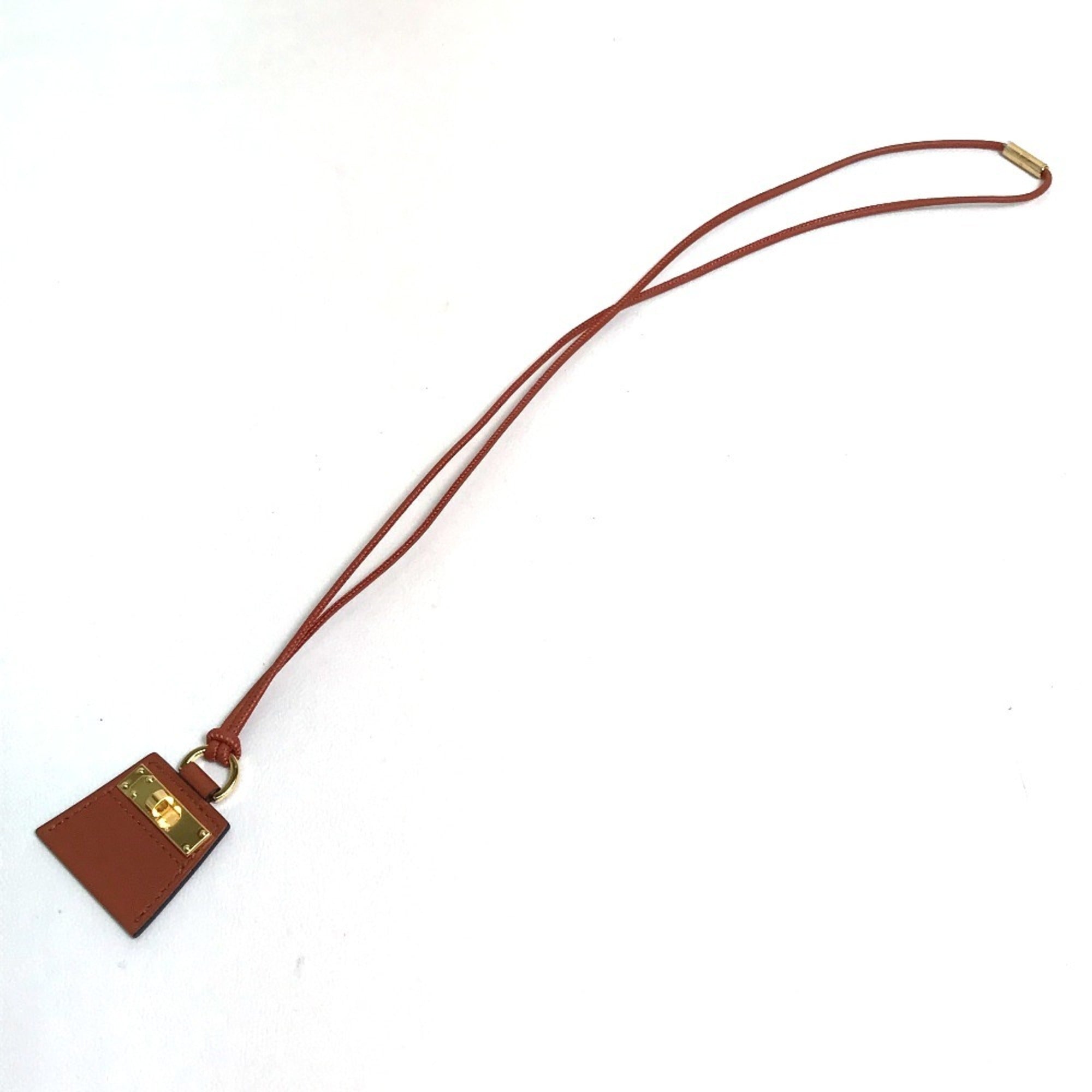 Mon Petit Kelly Pendant Necklace Leather Brown Mini