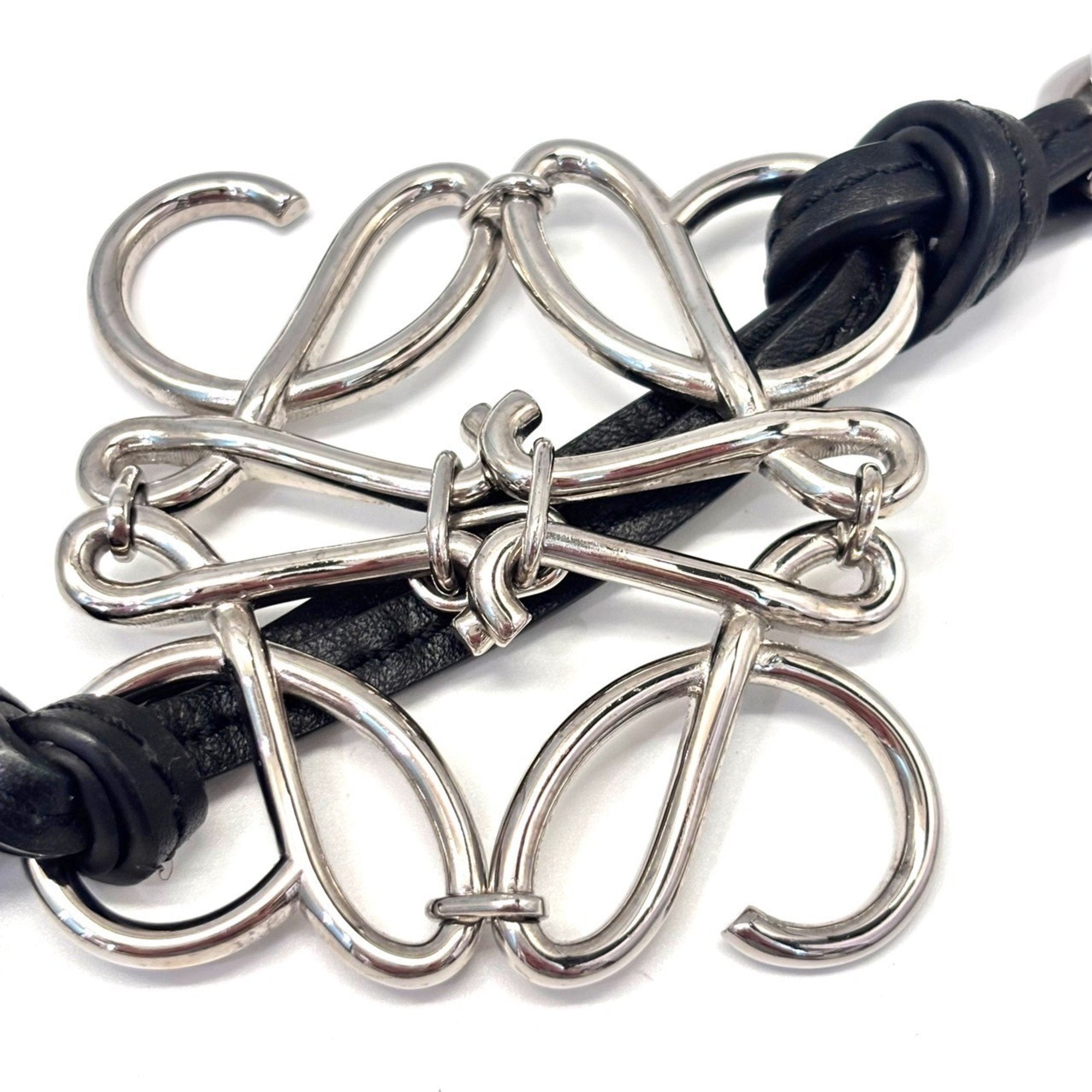 Charm Leather and Metal Black Handbag Charm