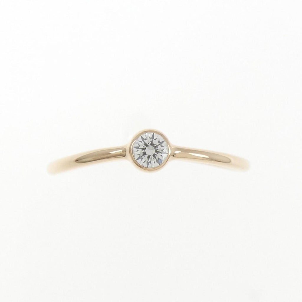 Wave Single Row Ring 18K Rose Gold with Diamond