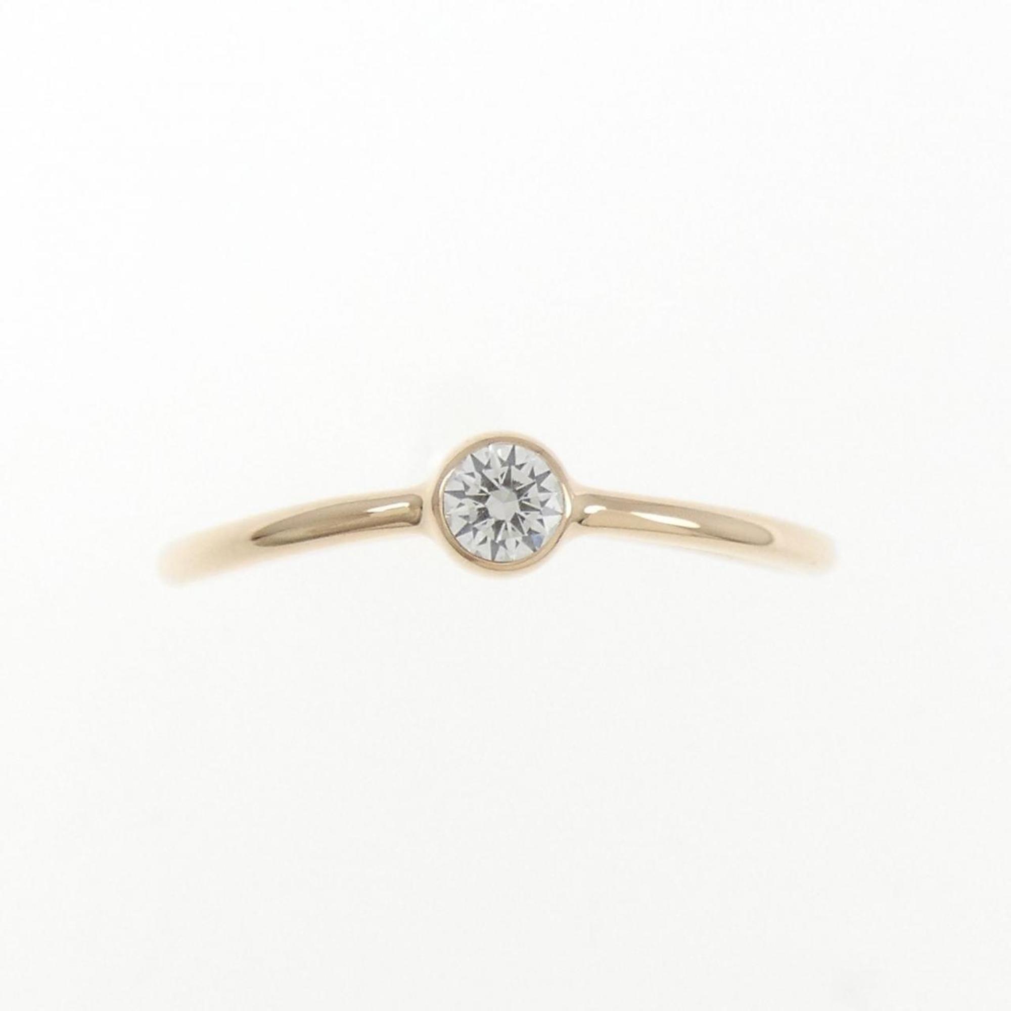 Wave Single Row Ring 18K Rose Gold with Diamond