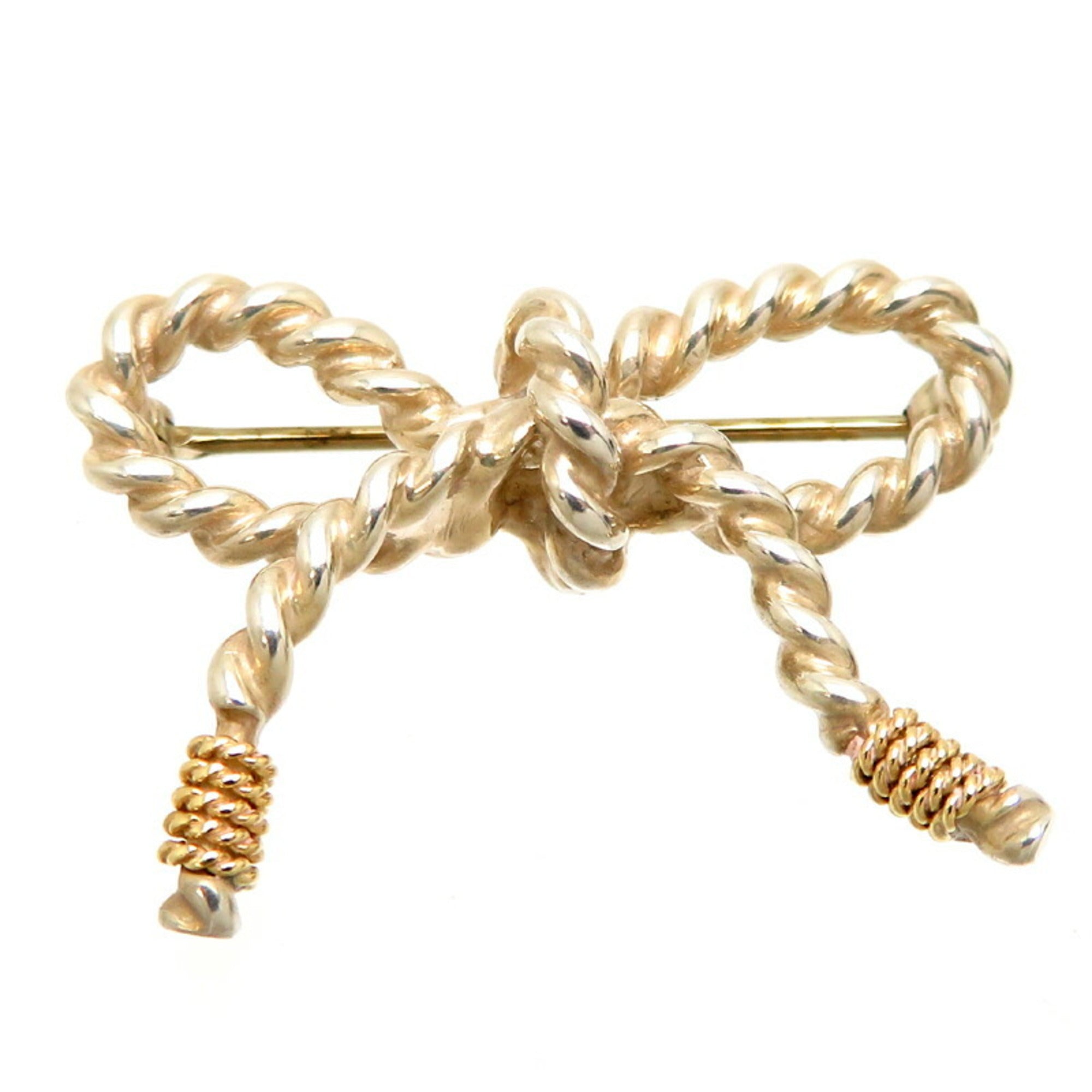 Twist Ribbon Brooch Sterling Silver