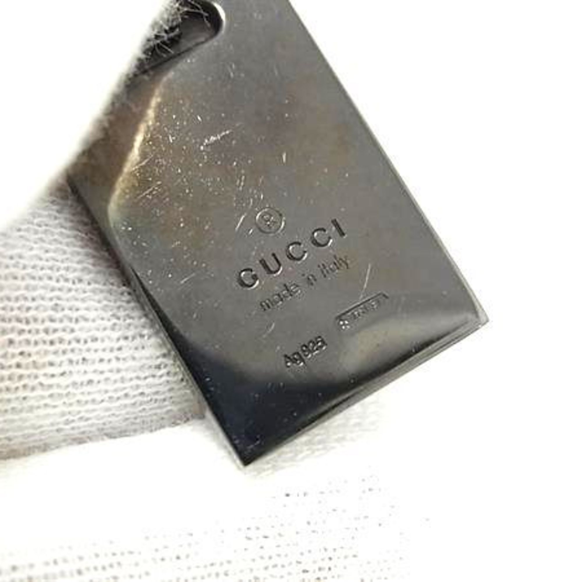 Pendant Necklace Sterling Silver Gunmetal Black with Diamante
