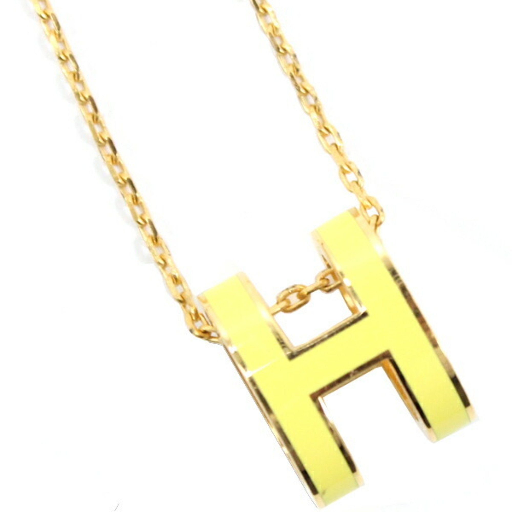 Pop H Pendant Necklace Gold-Tone Metal