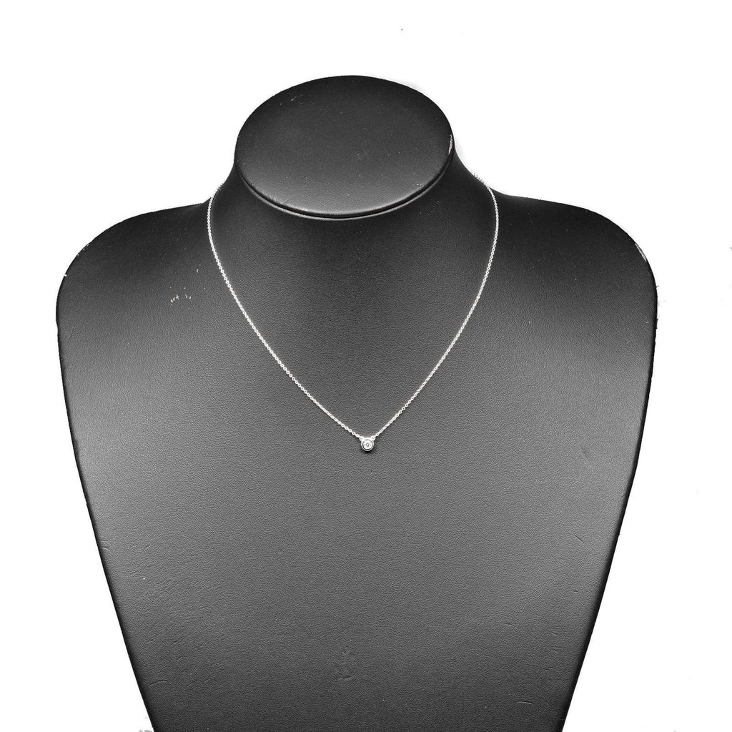 Elsa Peretti Diamonds By The Yard Pendant Necklace Sterling Silver and Diamond