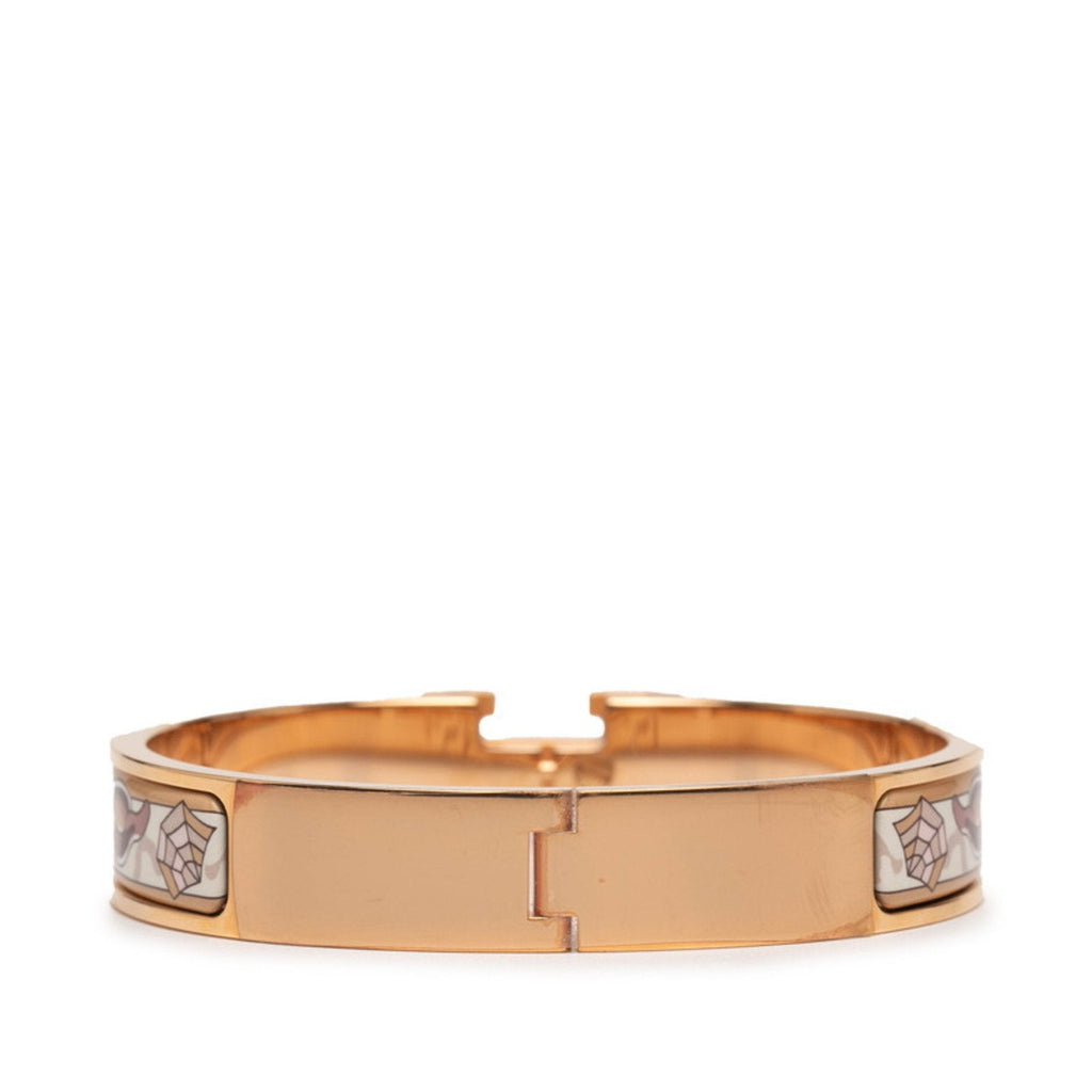 H Motif Bangle Pink Gold White and Multi-Color Plating Bracelet