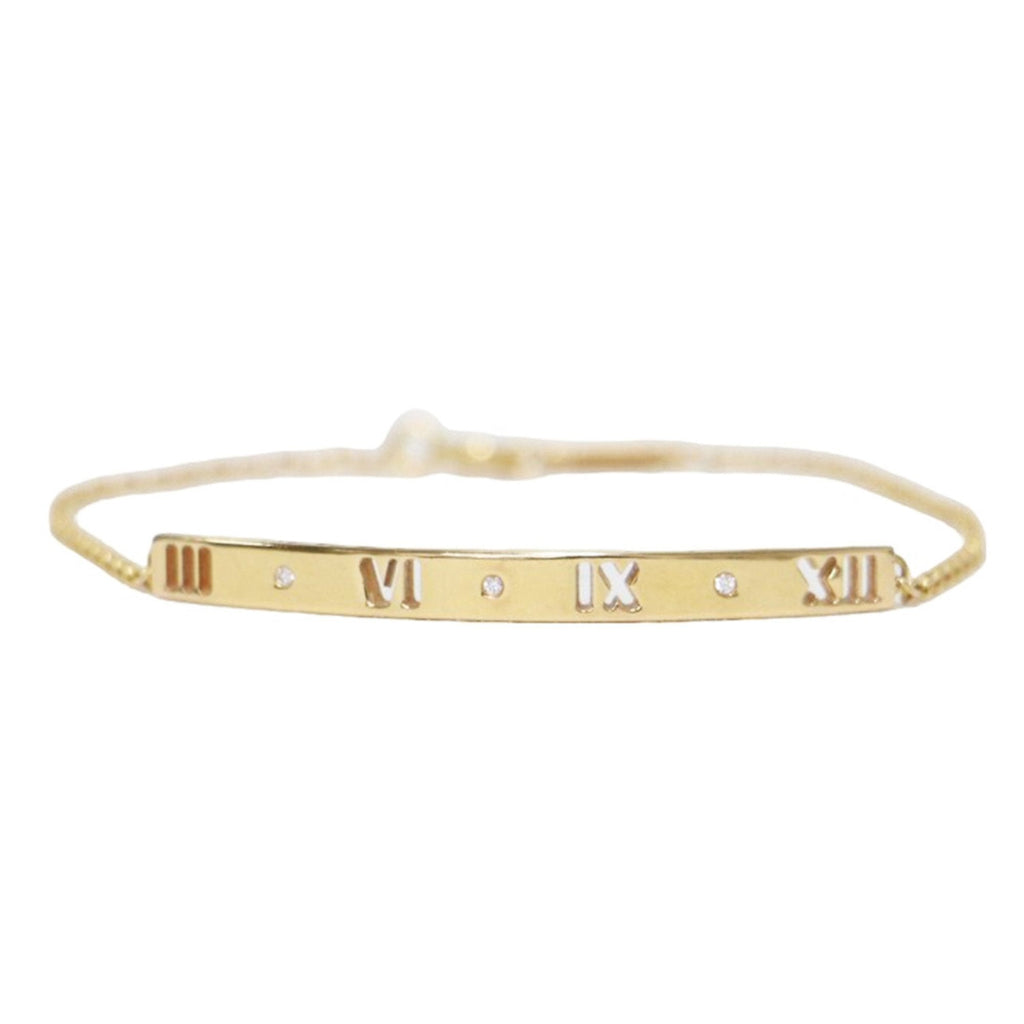 Atlas Dog Tag Bracelet 18K Rose Gold
