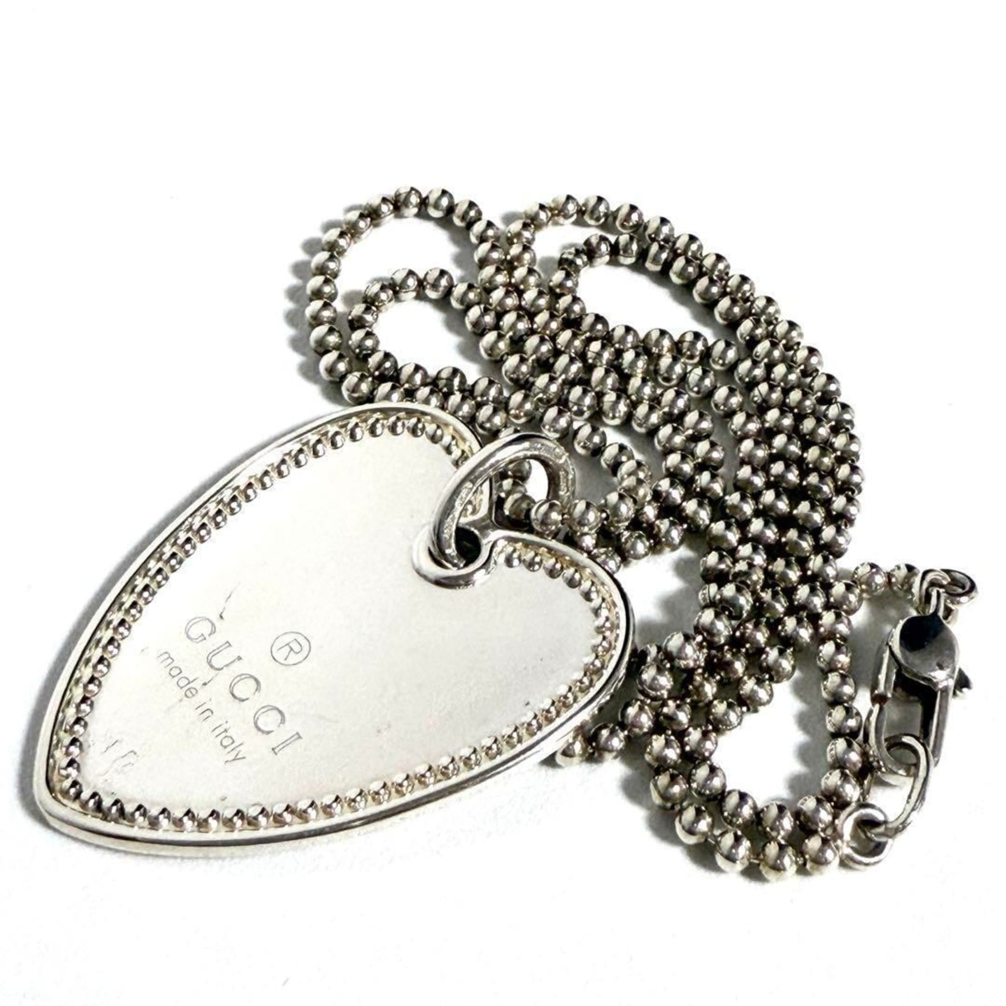 Pendant Necklace Trademark Heart Tag Sterling Silver