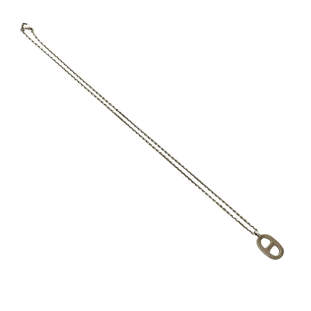 Pendant Necklace Metal Black and Silver