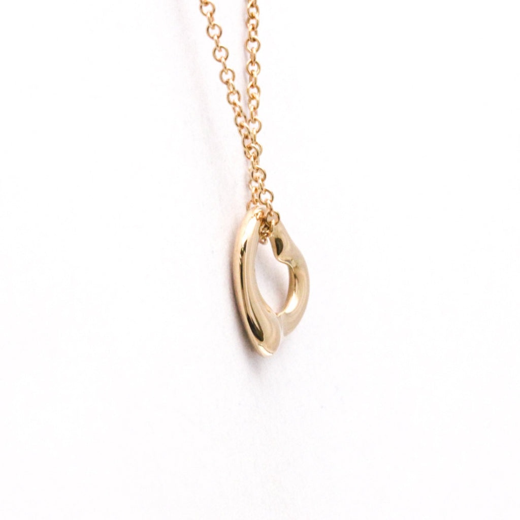 Open Heart Pendant Necklace 18K Rose Gold 11mm