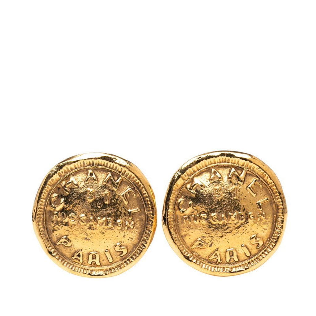 Vintage Clip-On Earrings Clip-On Gold-Tone Metal