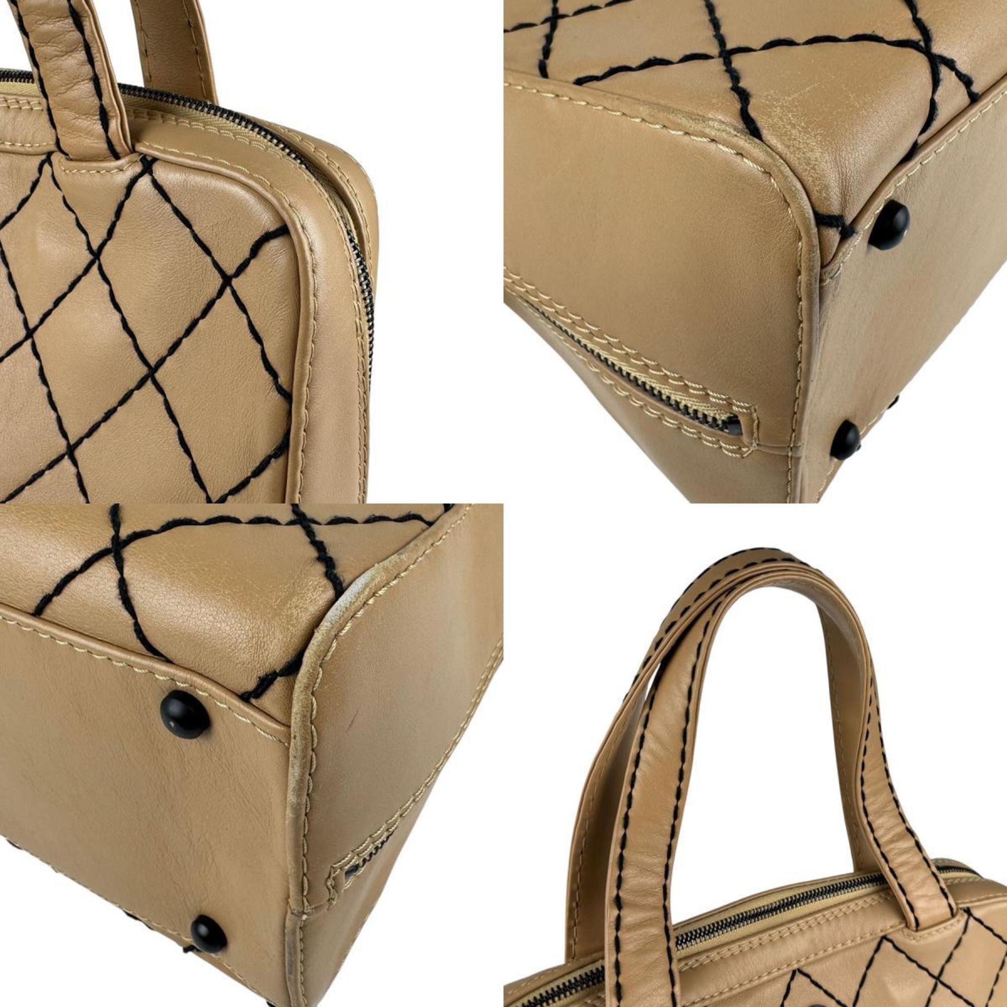 Surpique Boston Bag Quilted Leather Large
