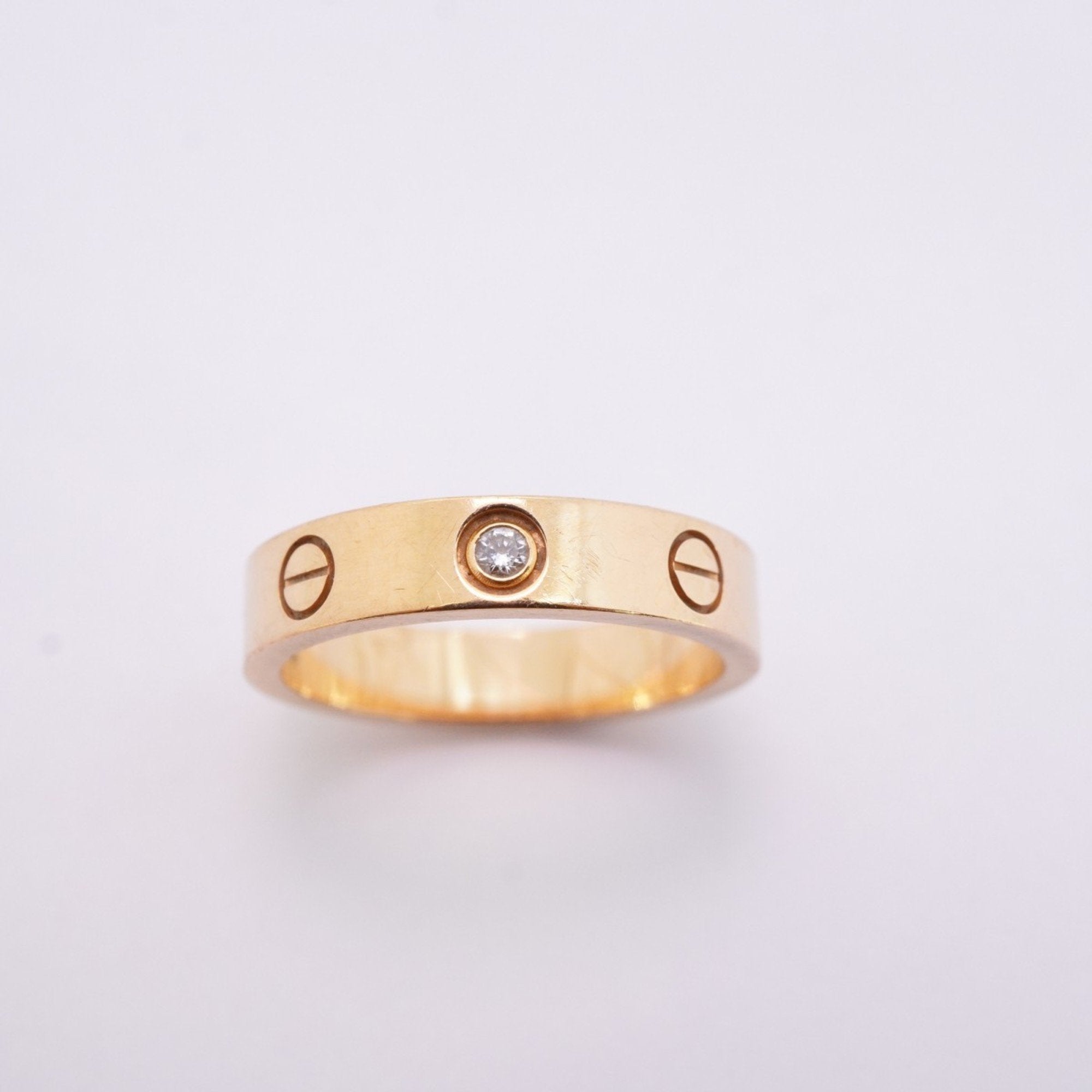 Love Ring 18K Rose Gold Mini with Diamond