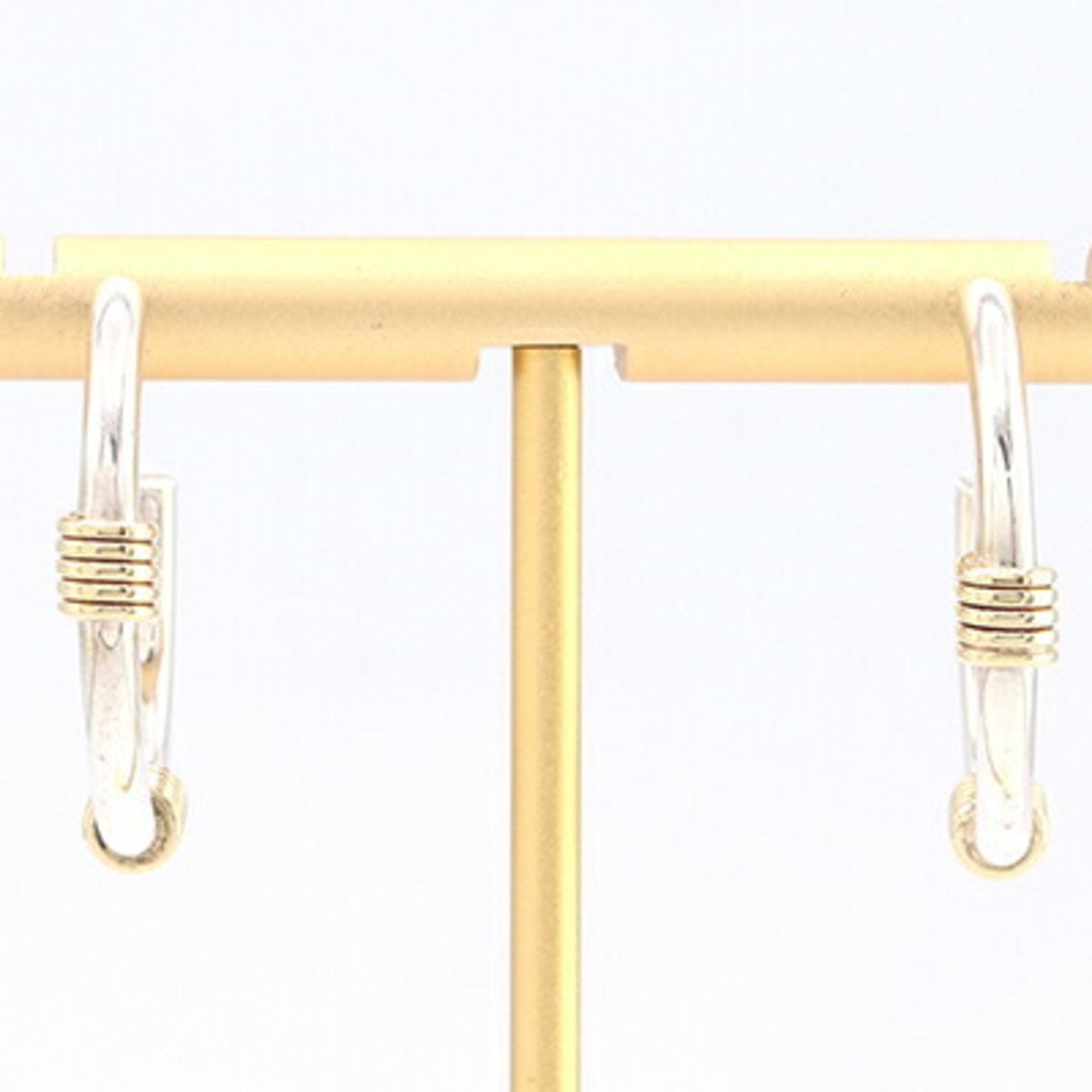 Earrings Sterling Silver and 18K Yellow Gold