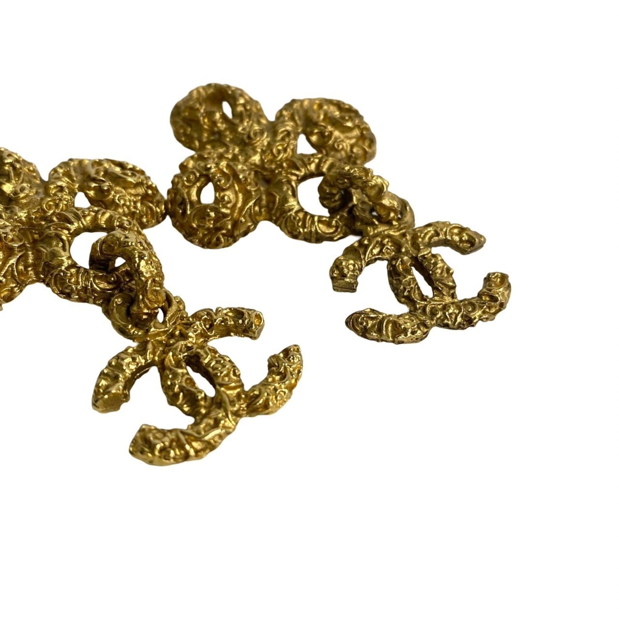 CC Logo Clip-On Earrings Metal Gold-Tone Metal