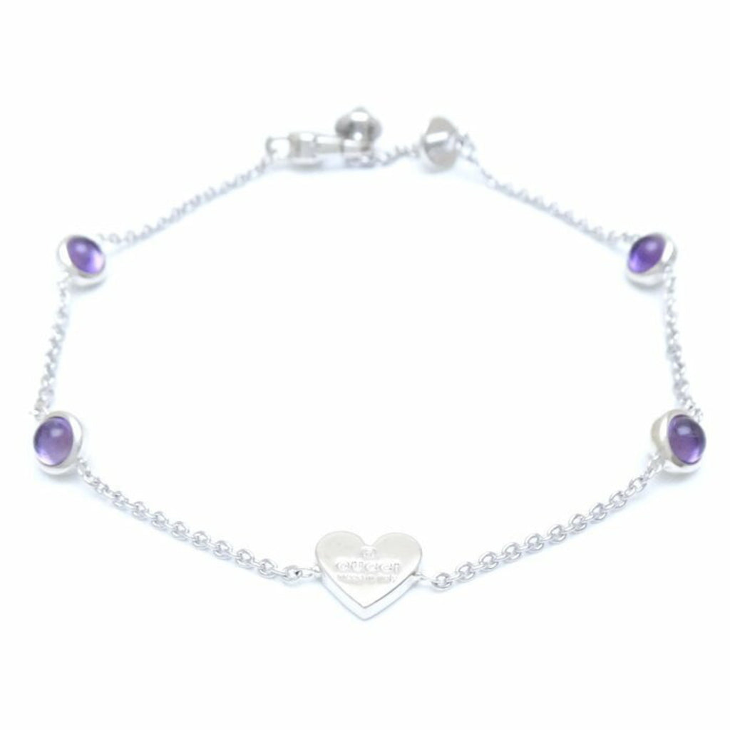 Charm Bracelet Sterling Silver with Amethyst