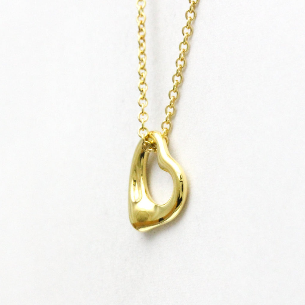 Open Heart Pendant Necklace 18K Yellow Gold 11mm