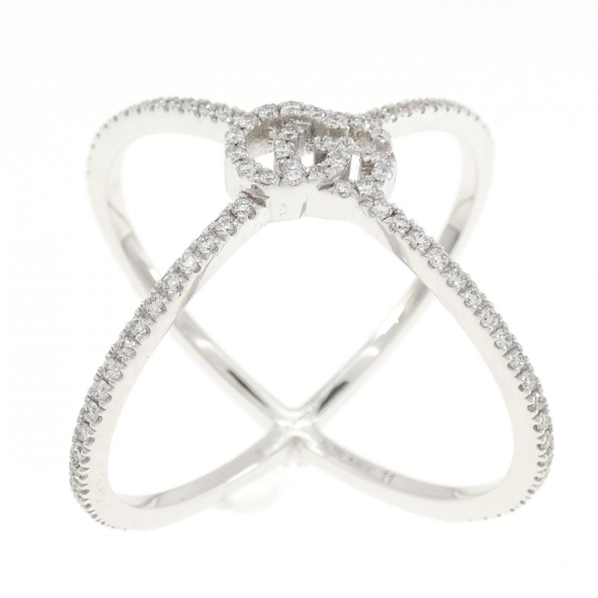 Band Ring 18K White Gold with Diamond