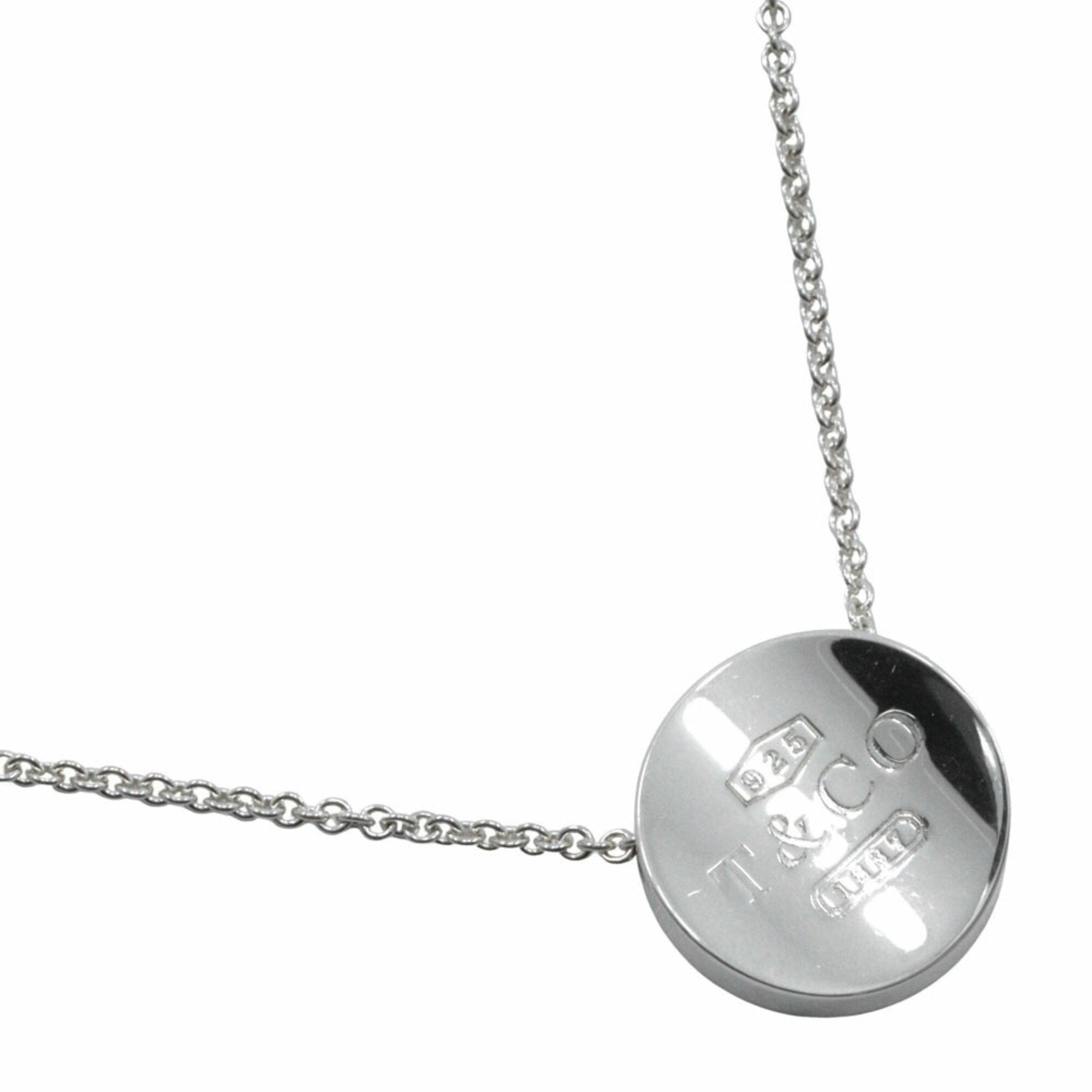 1837 Concave Circle Pendant Necklace Sterling Silver