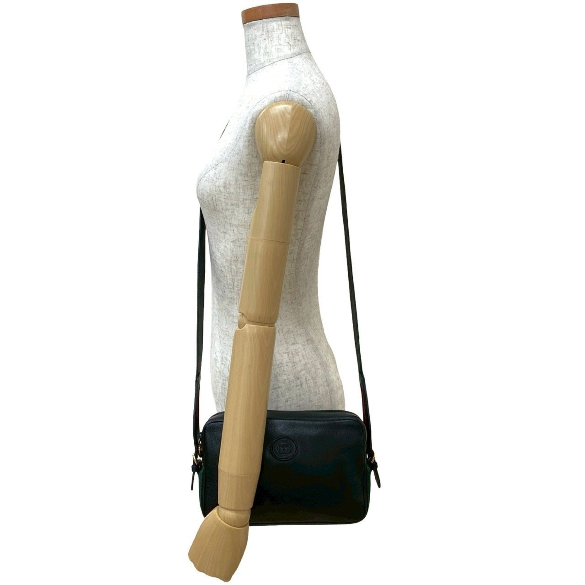 Tonal Double G Shoulder Bag Leather