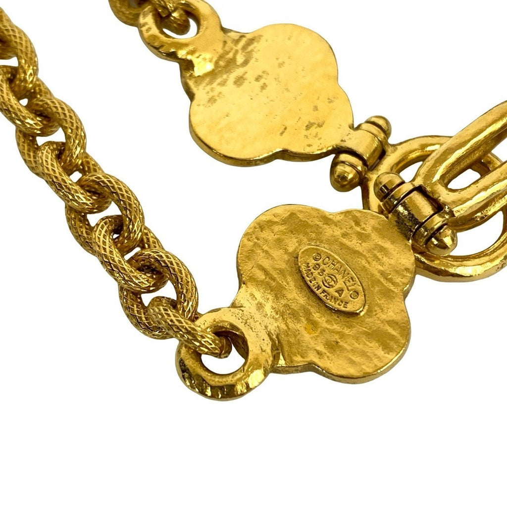 CC Logo Cross Pendant Necklace Metal