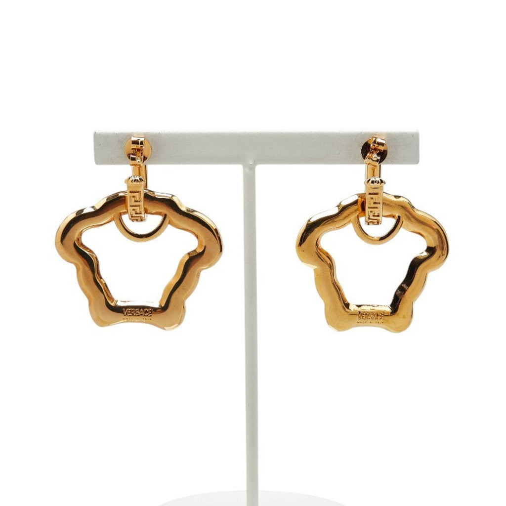 Earrings Rhinestone Gold-Tone Metal