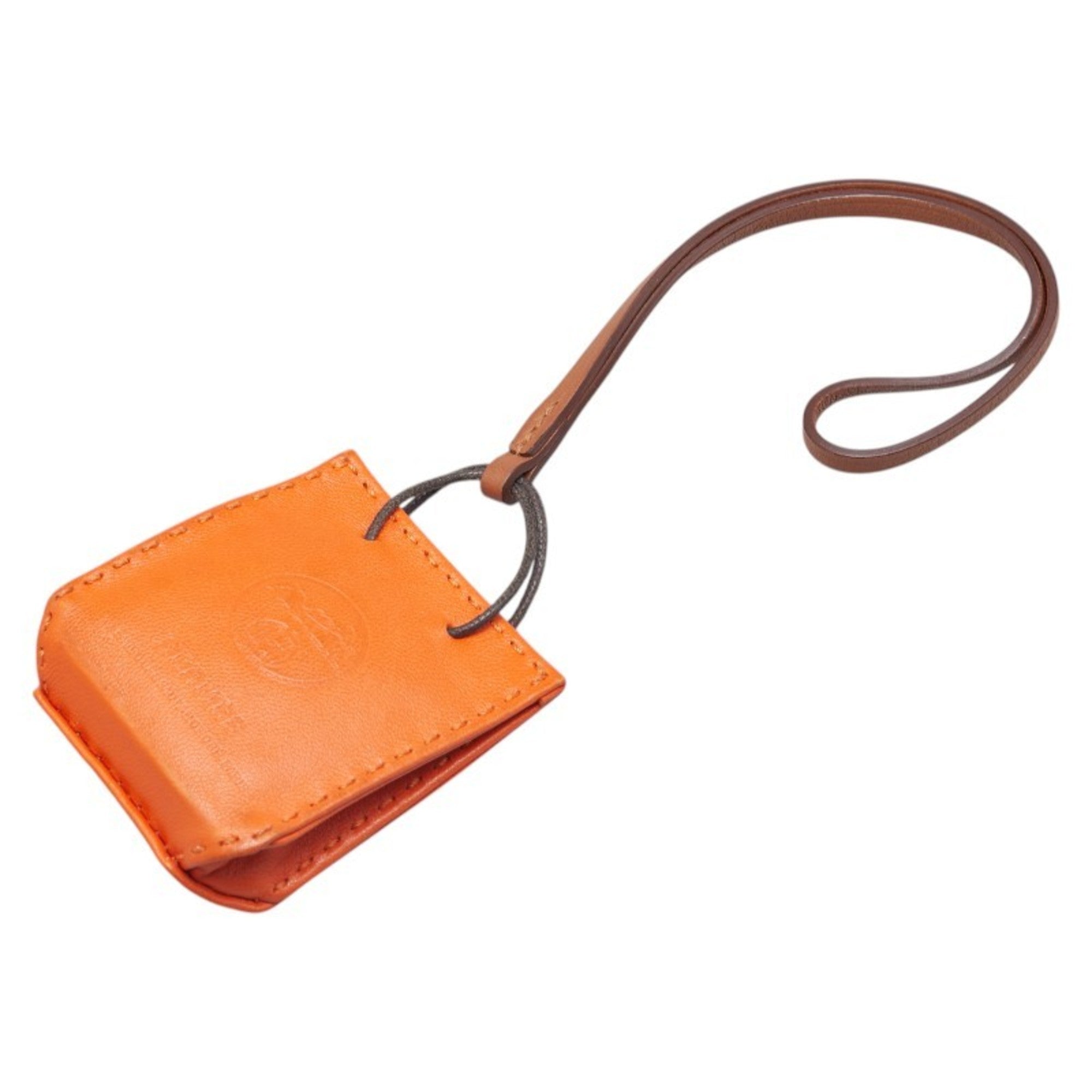 Charm Agneau Milo Feu Orange Handbag Charm
