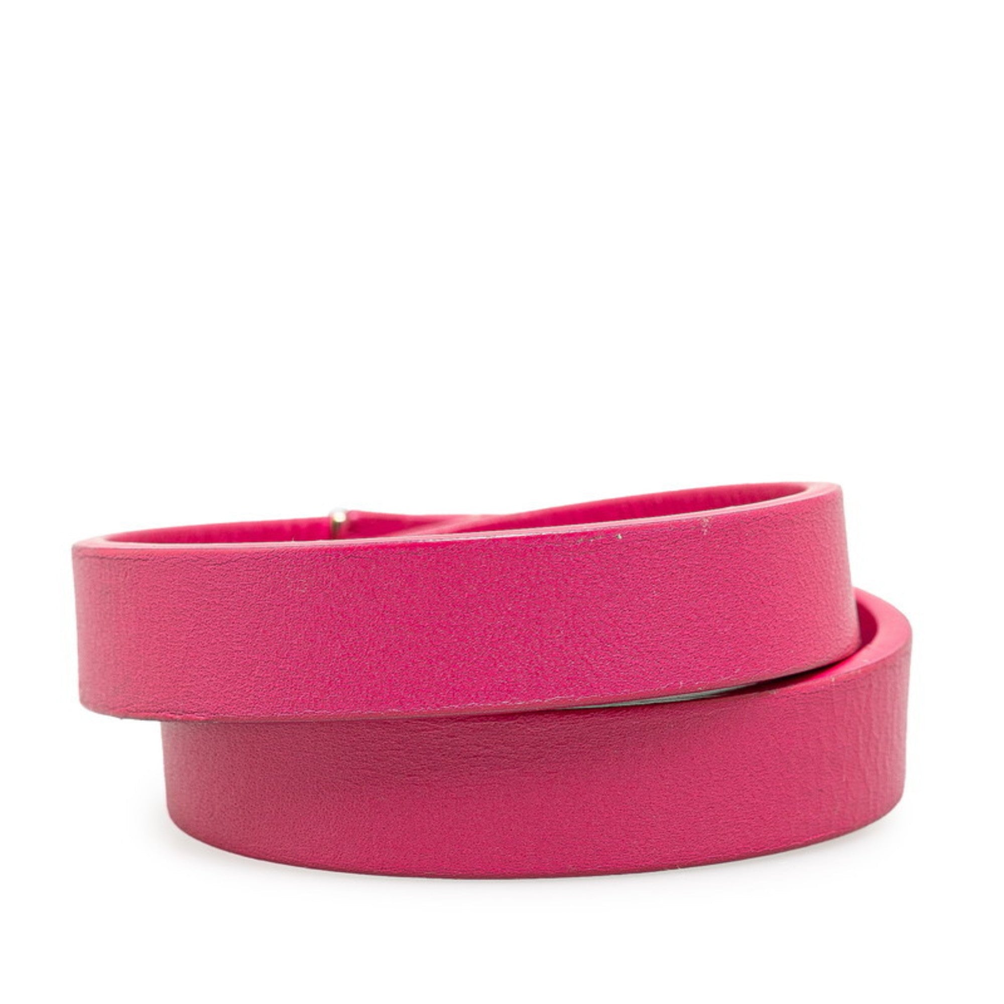 Gancini Bracelet Leather Pink Gold