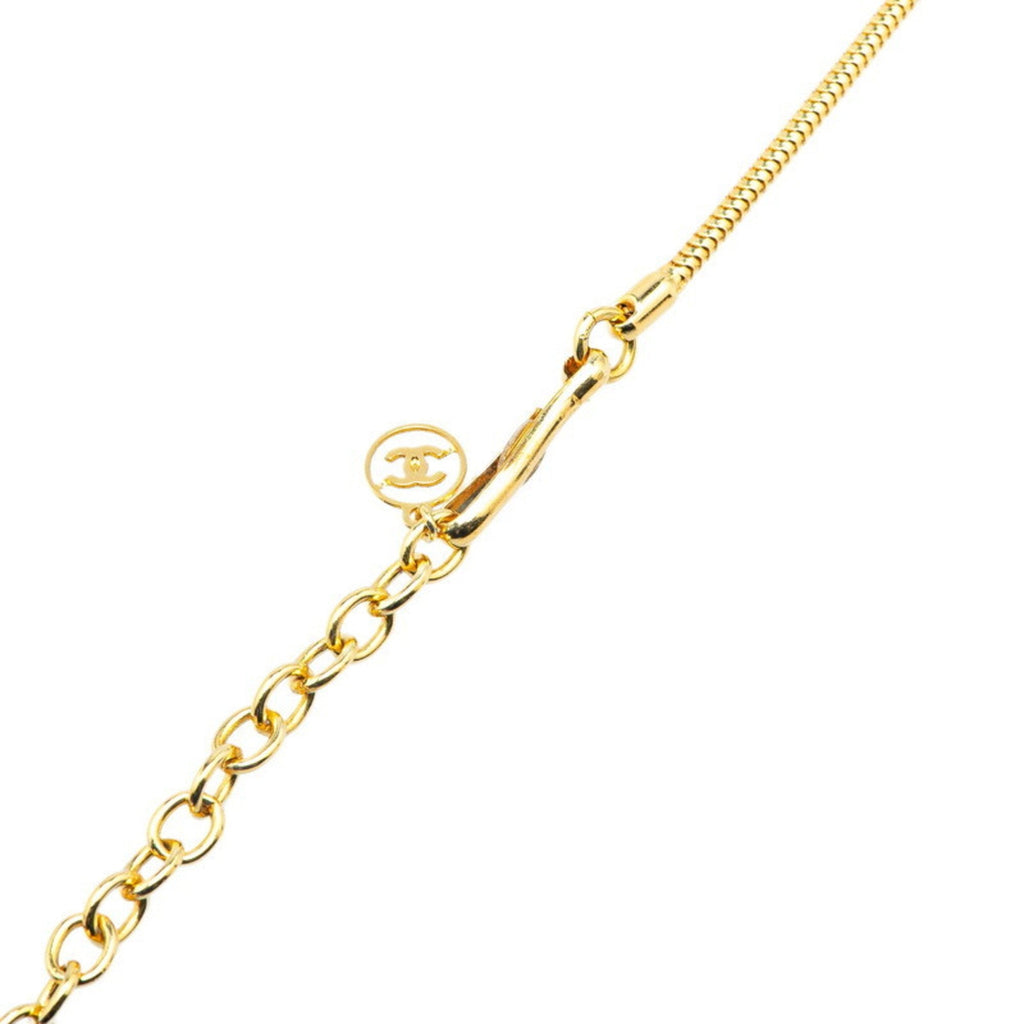 CC Logo Ball Pendant Necklace Gold-Tone Metal