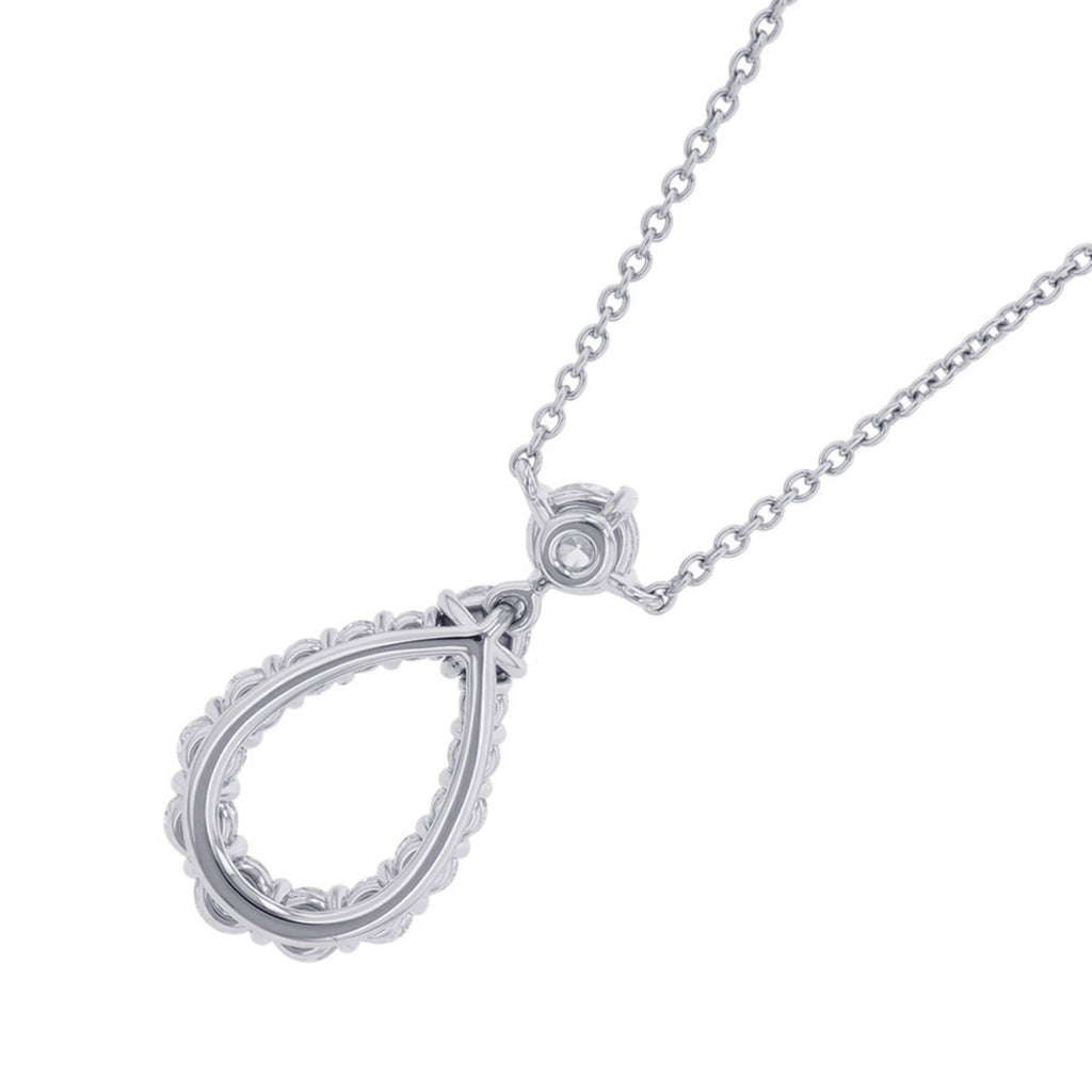 Pendant Necklace Platinum with 15 Extra Large Diamonds