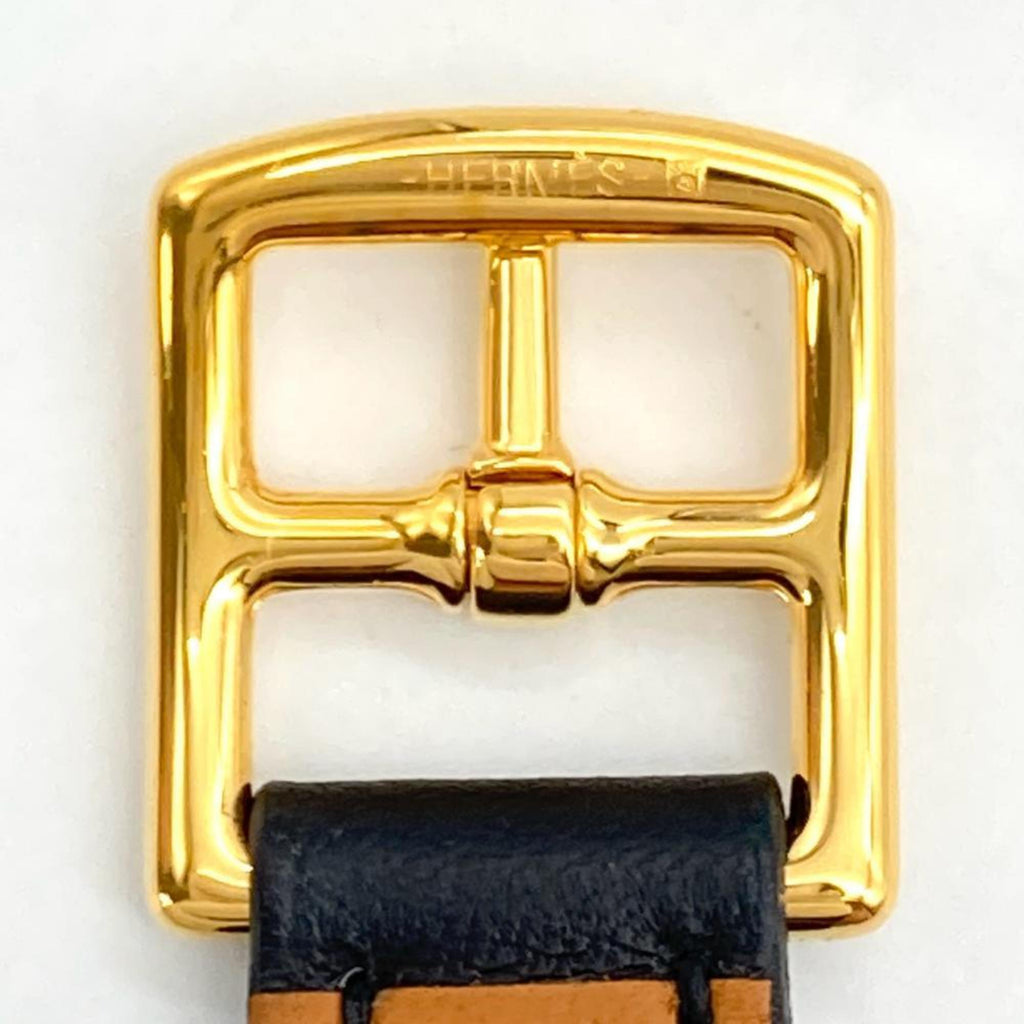 Caleche Double Tour Bracelet Leather Black and Gold