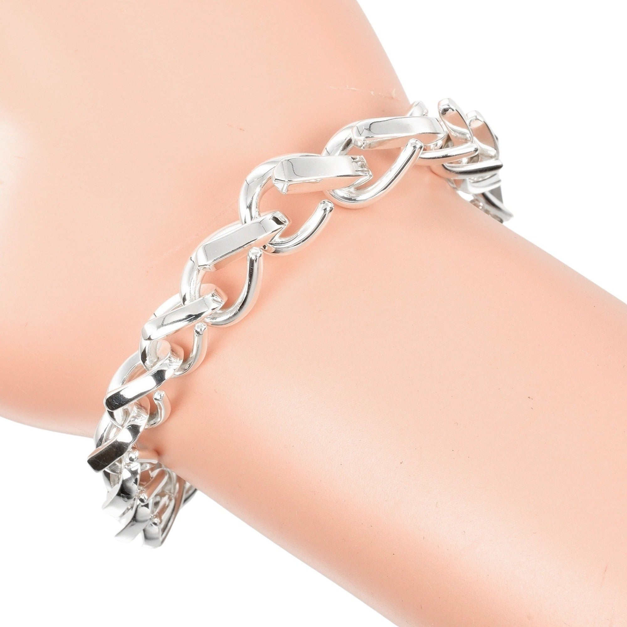 Forged Link Bracelet Sterling Silver Medium