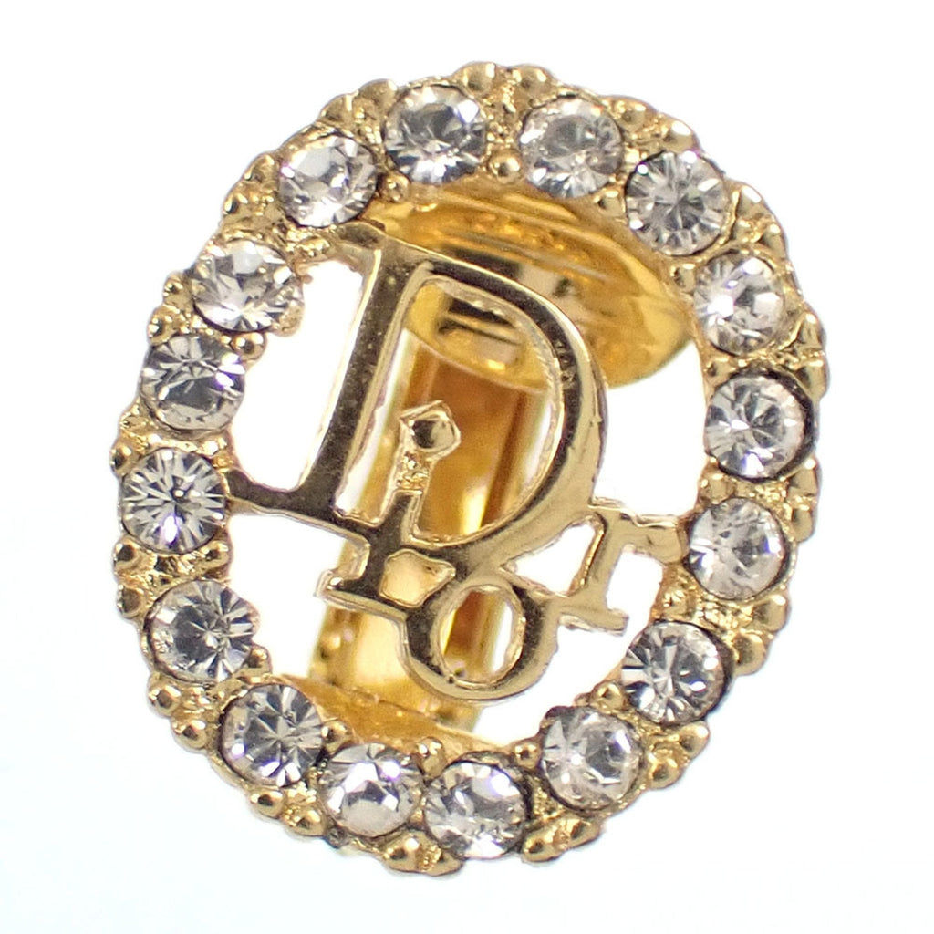 Earrings Rhinestone Gold-Tone Metal