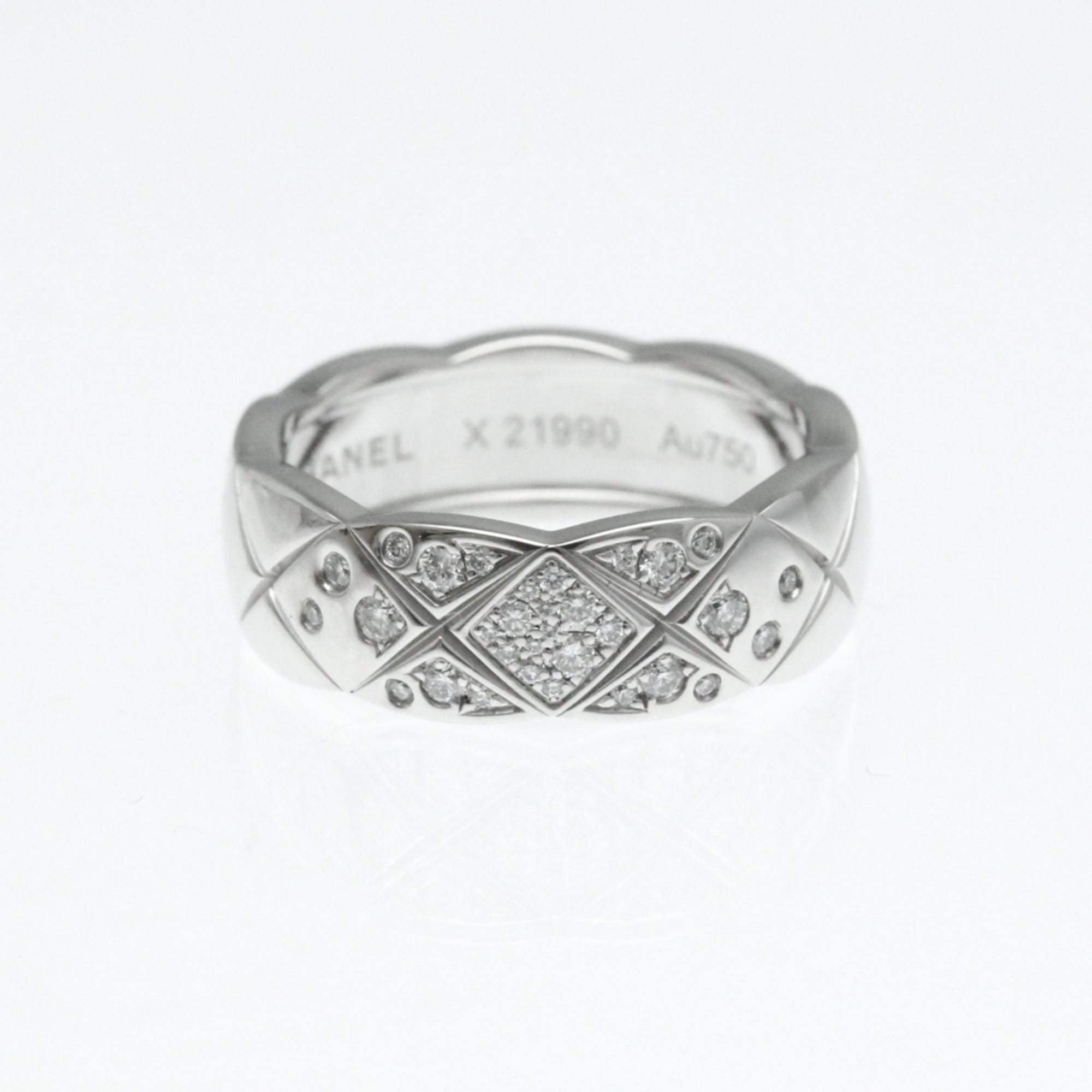 Diamond Band Ring 18K White Gold