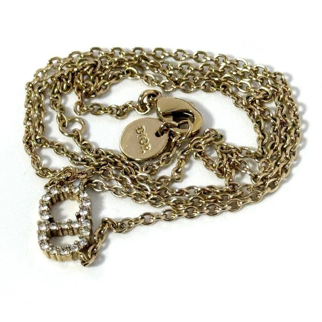 Clair D Lune Pendant Necklace Metal and Rhinestone