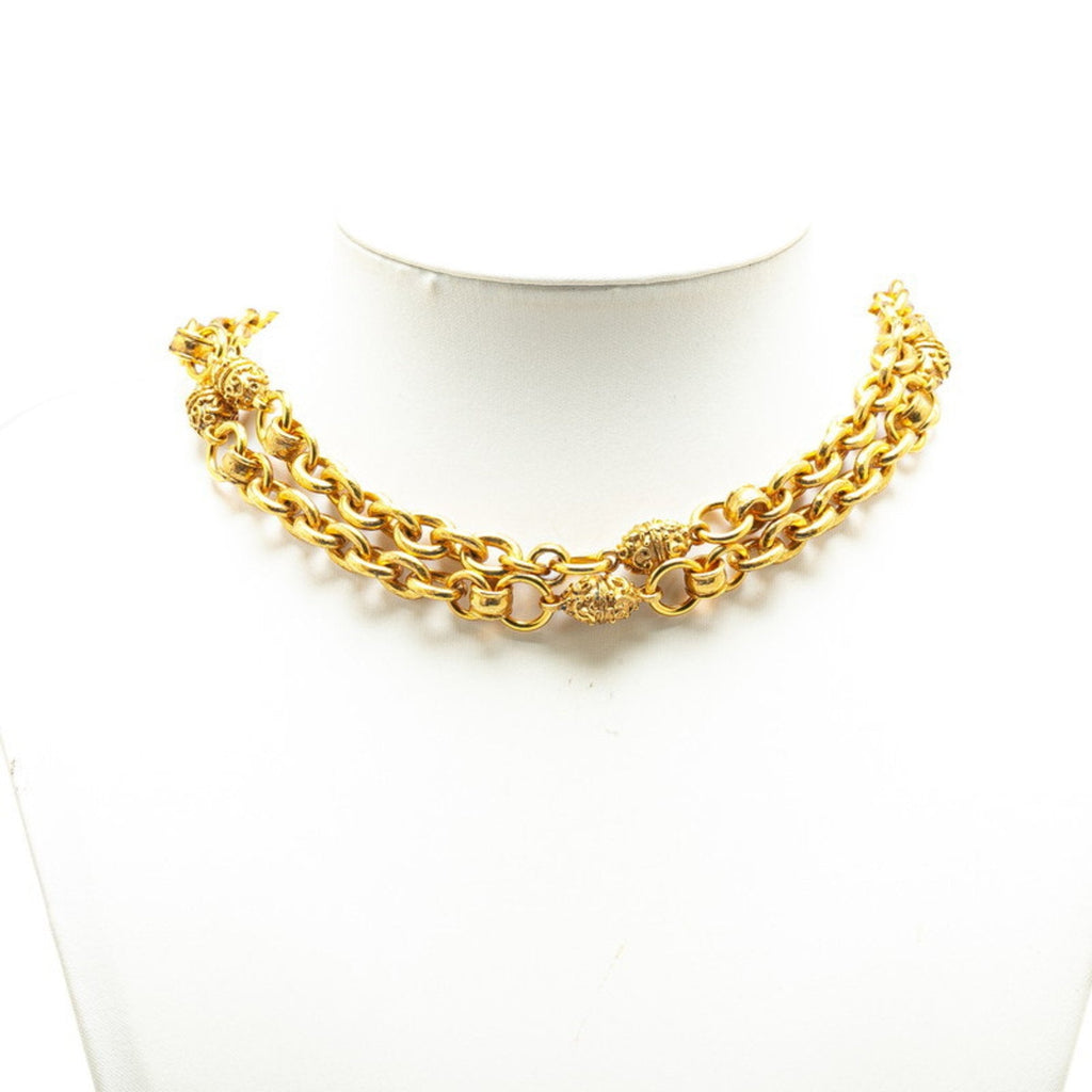 CC Logo Chain Pendant Necklace Metal