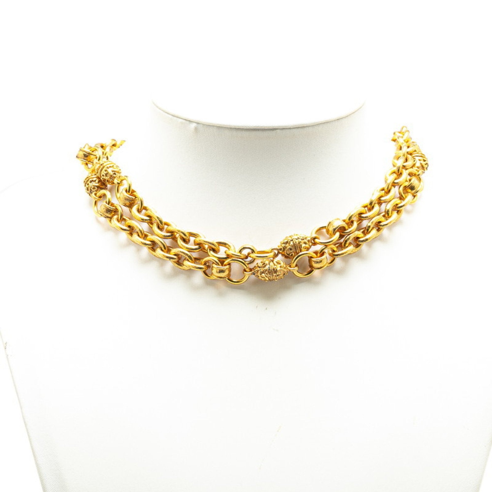 CC Logo Chain Pendant Necklace Metal