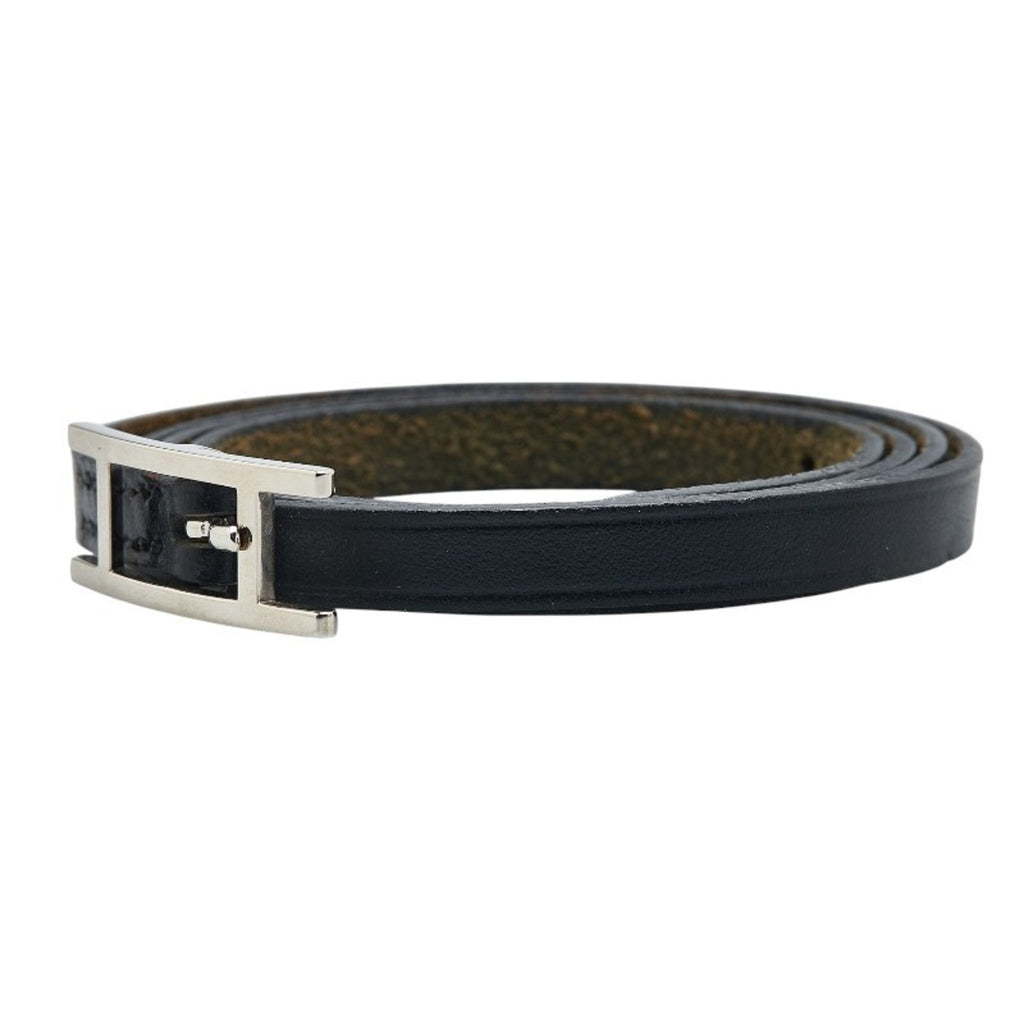 Charm Bracelet Black Leather