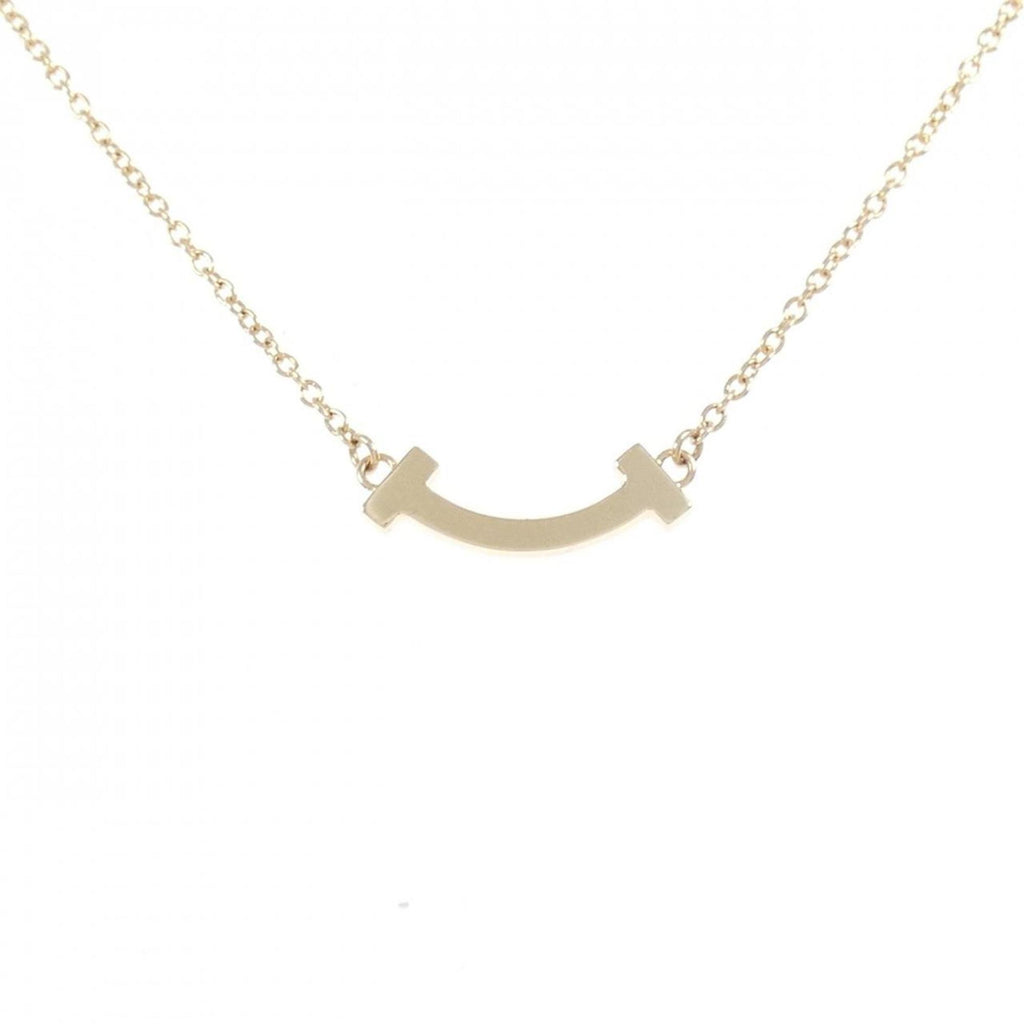 T Smile Mini Pendant Necklace 18K Rose Gold