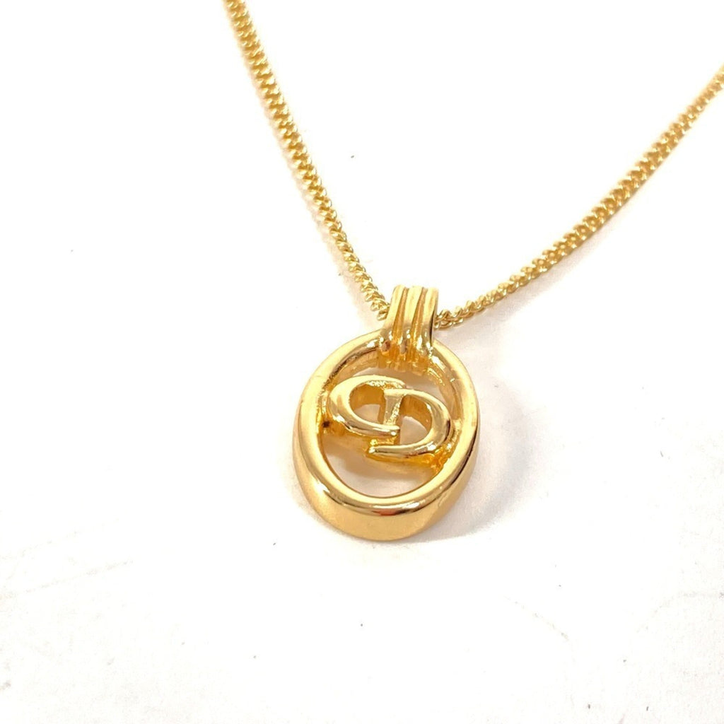 Vintage Pendant Necklace Metal Gold