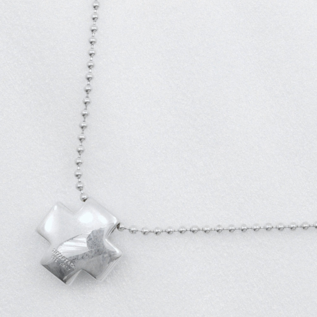 Roman Cross Pendant Necklace Sterling Silver