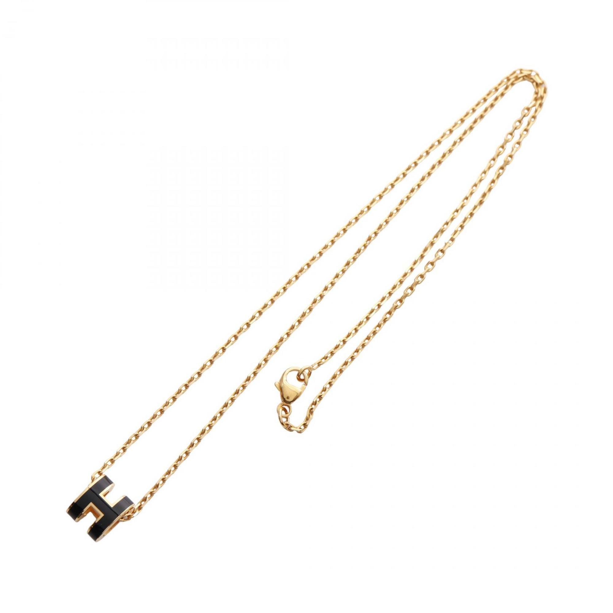 Pop H Pendant Necklace Gold-Tone Metal