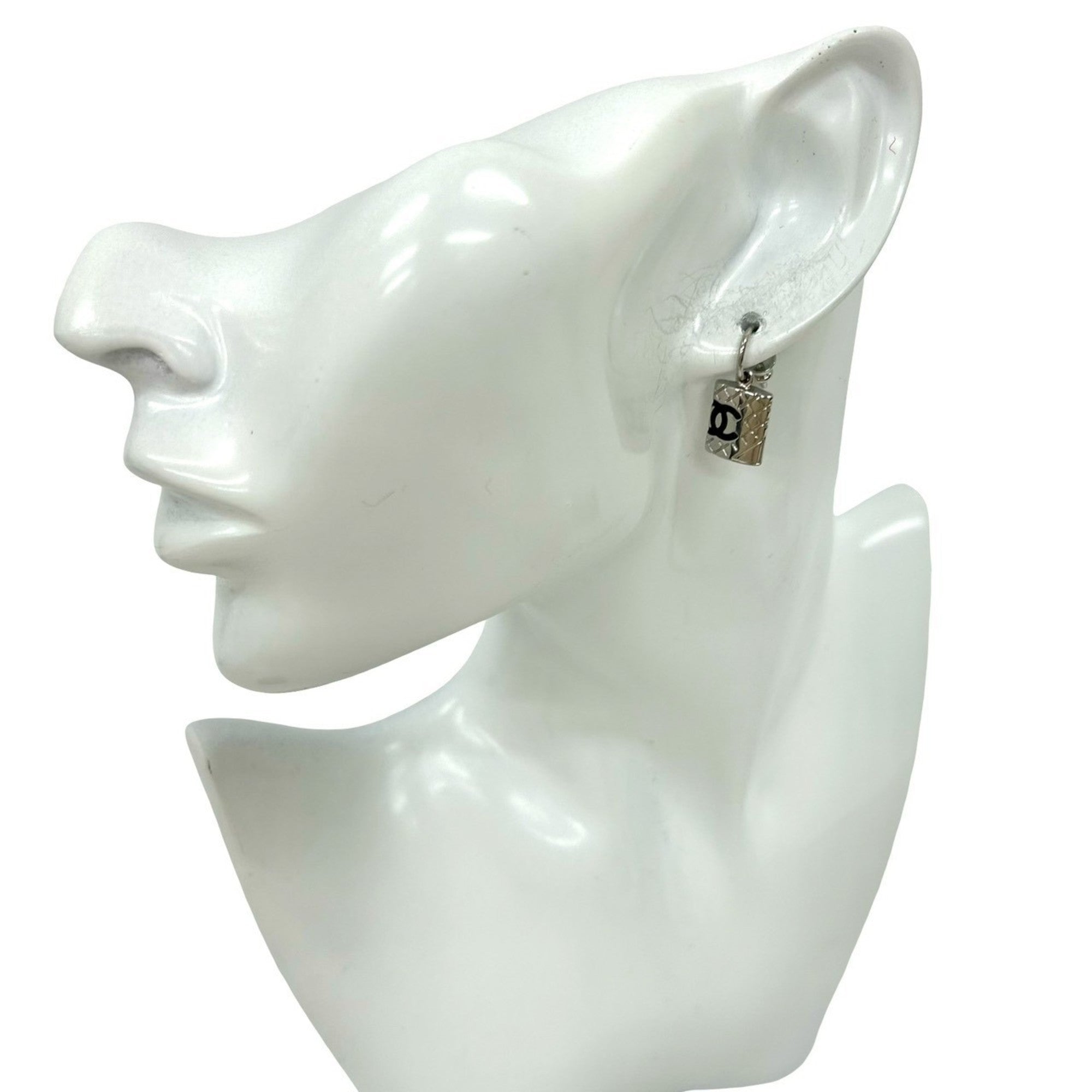 CC Logo Earrings Silver-Tone Metal Silver-Tone Metal