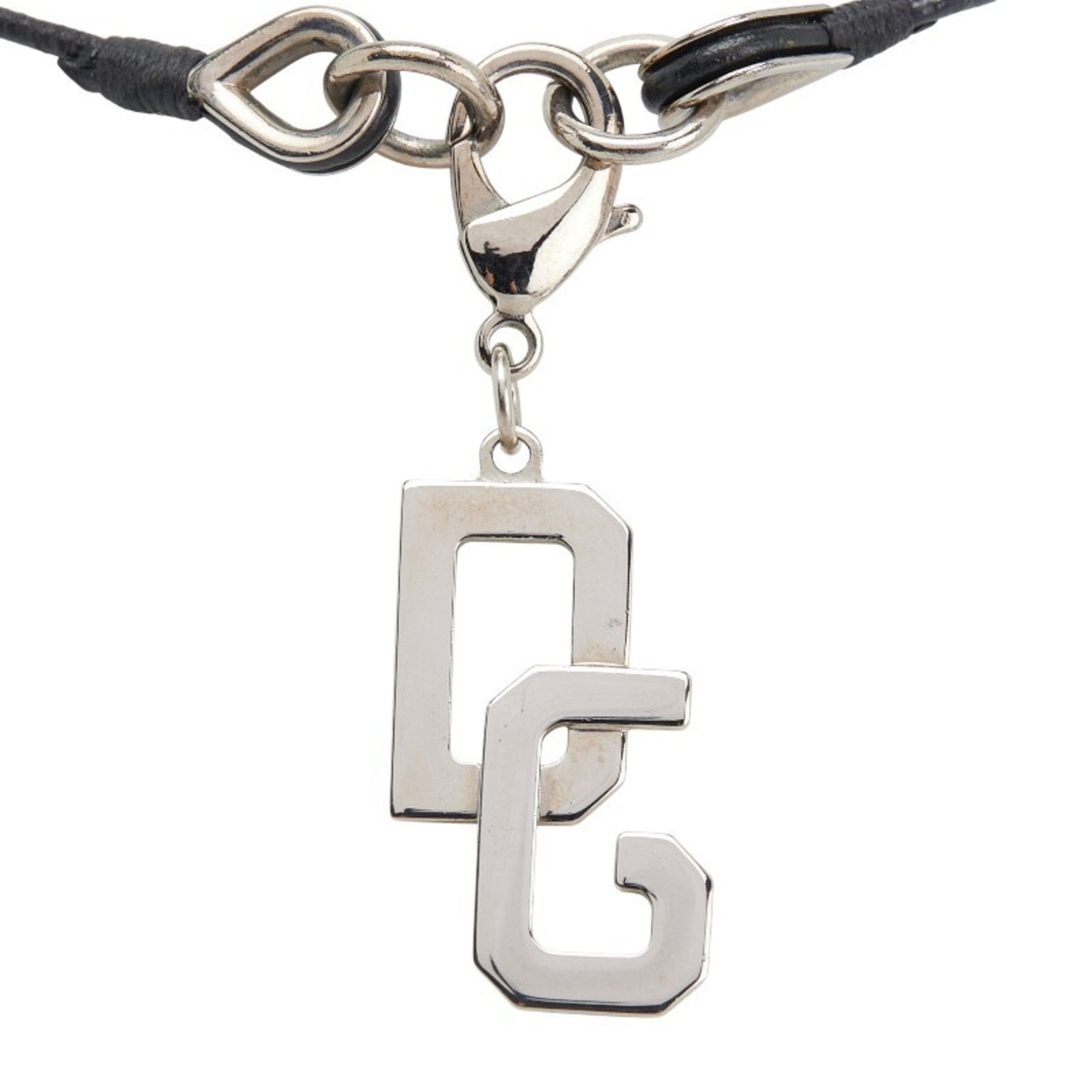 Pendant Necklace Metal Black and Silver